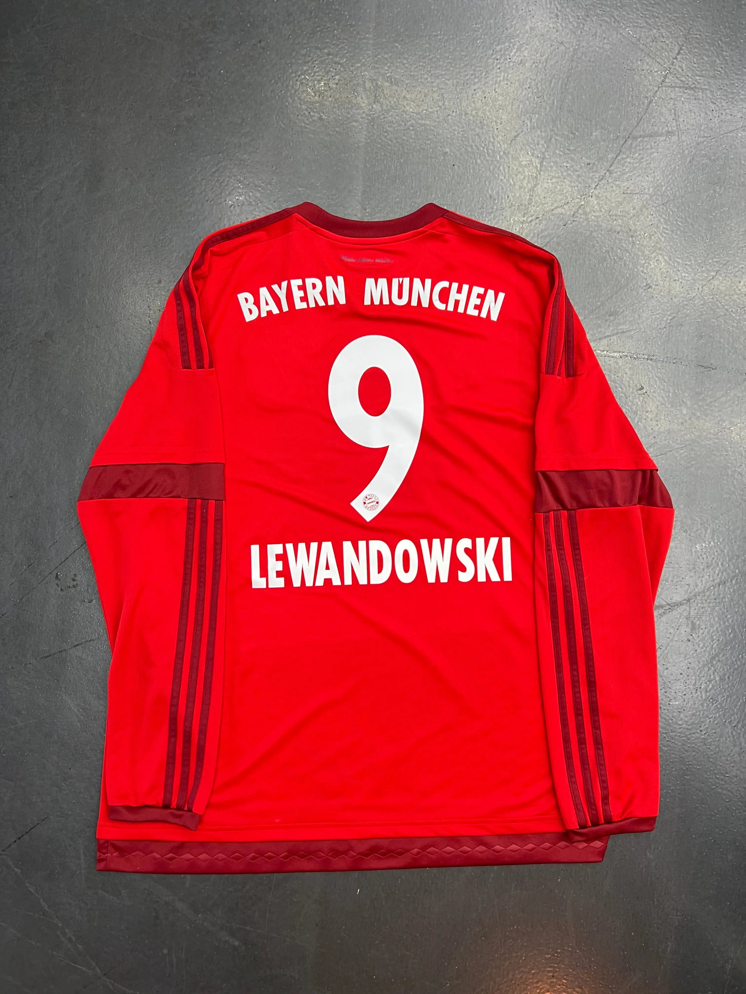 Adidas Bayern Munich 2015/16 Long Sleeve Home Jersey – Lewandowski #9 STA Apparel