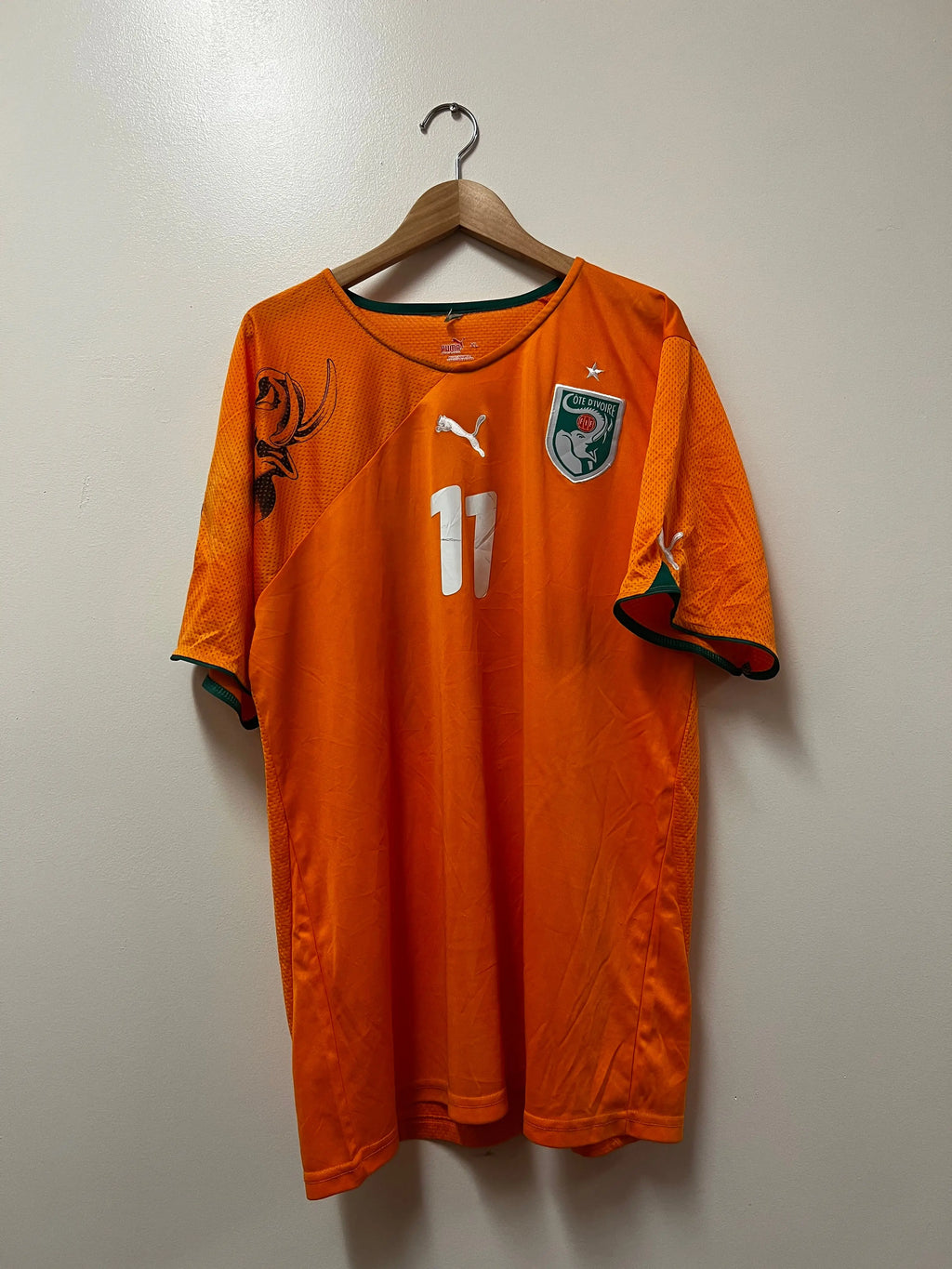 Puma Ivory Coast 2010 Home Jersey — Didier Drogba #11 STA Apparel