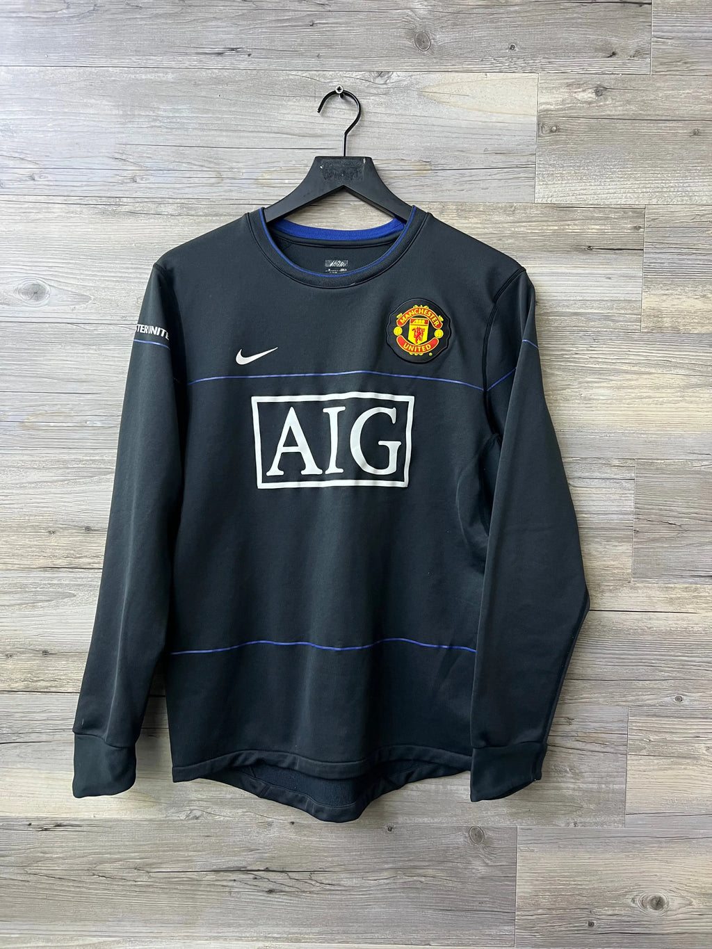Nike Manchester United 2008–09 Black Long-Sleeve Sweat Top – #0