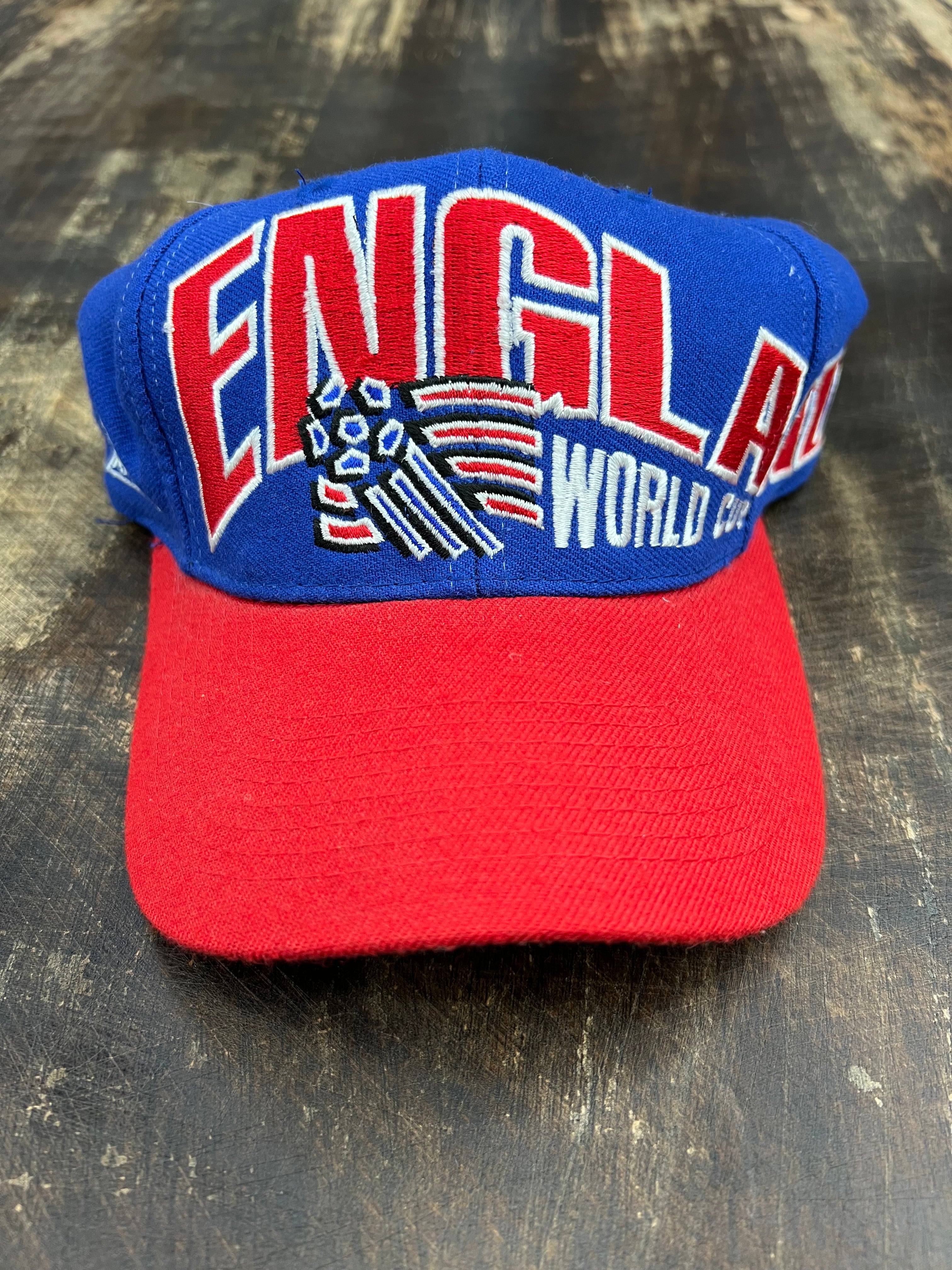 England World Cup USA 1994 Vintage Apex Snapback Hat — Red/Blue