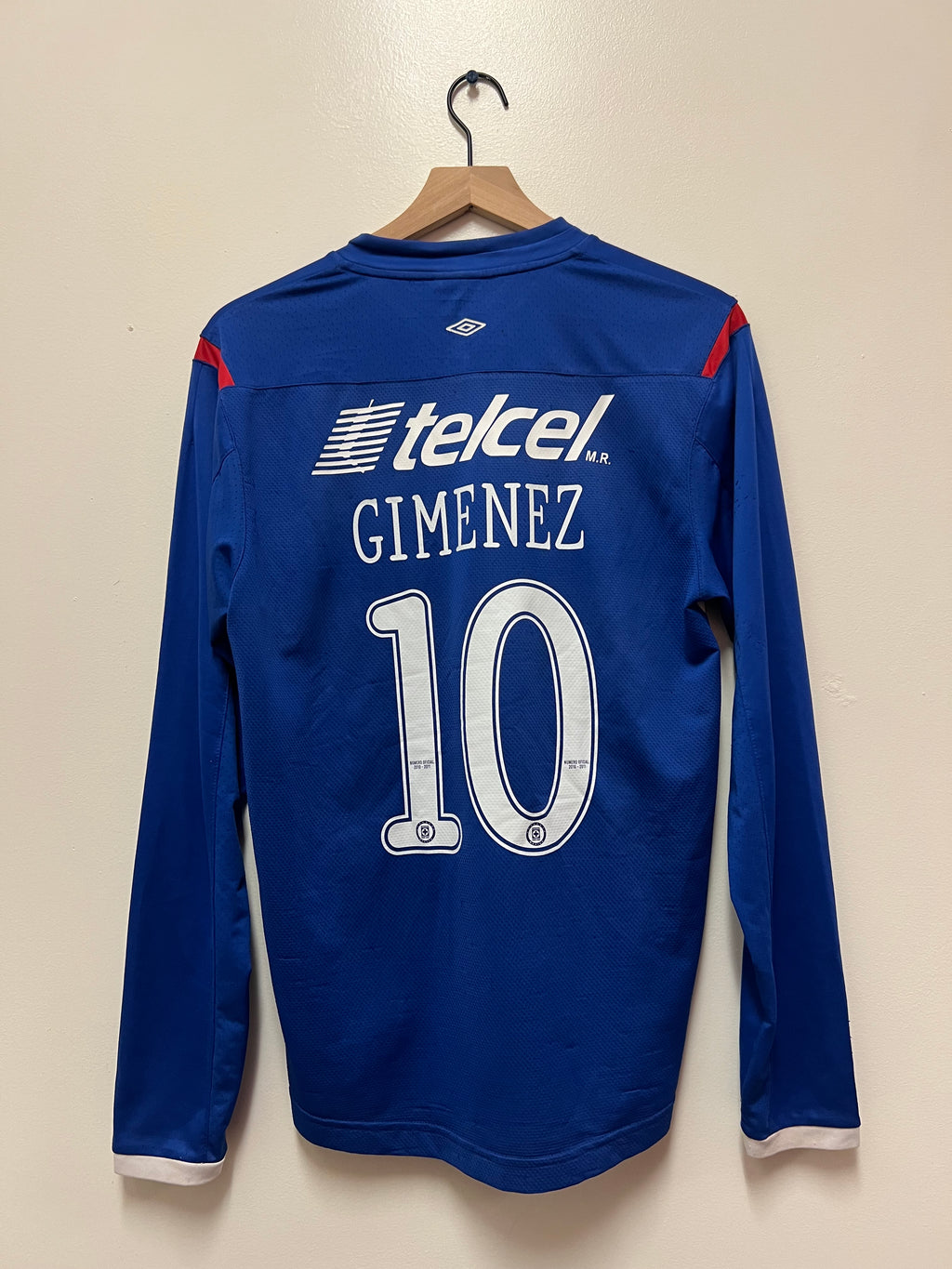 Umbro Cruz Azul Long-Sleeve Home Jersey – Christian “Chaco” Giménez #10