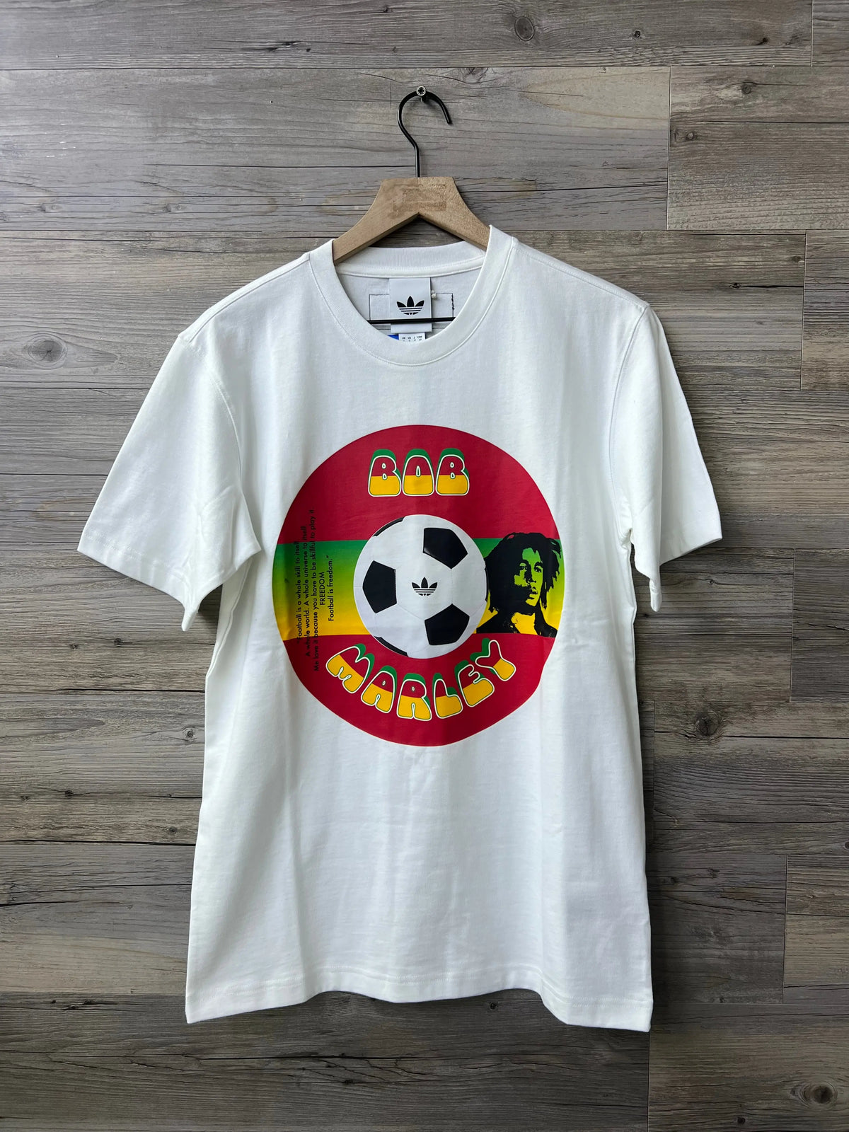 Adidas Originals x Bob Marley Football T-Shirt – White