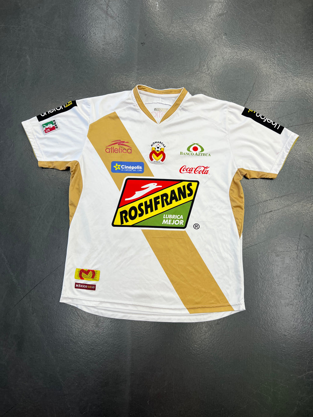 Atlética Monarcas Morelia 2009/10 Away Jersey – White / Gold #23