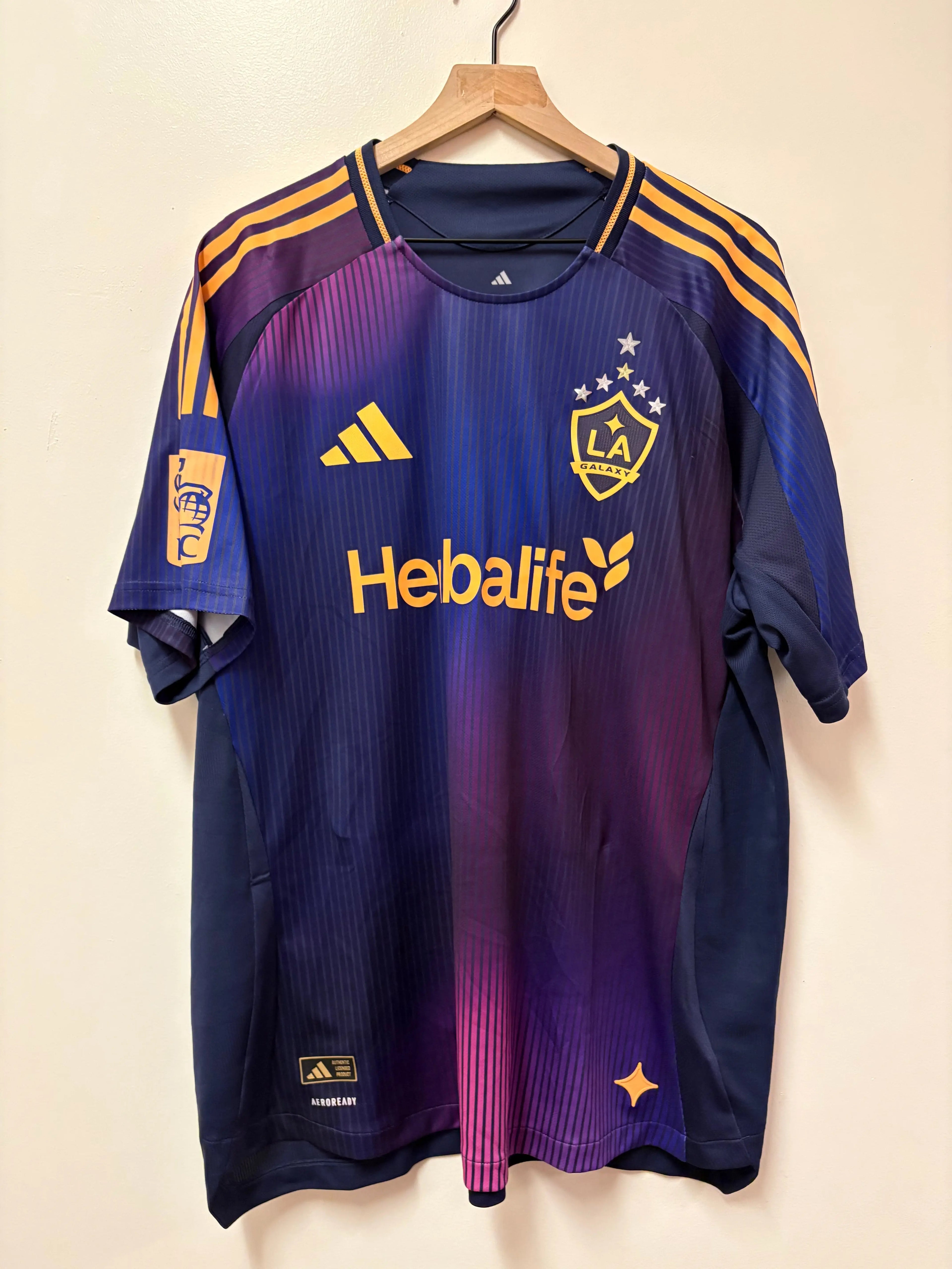 Adidas LA Galaxy 2025/26 Away Authentic Soccer Jersey STA Apparel