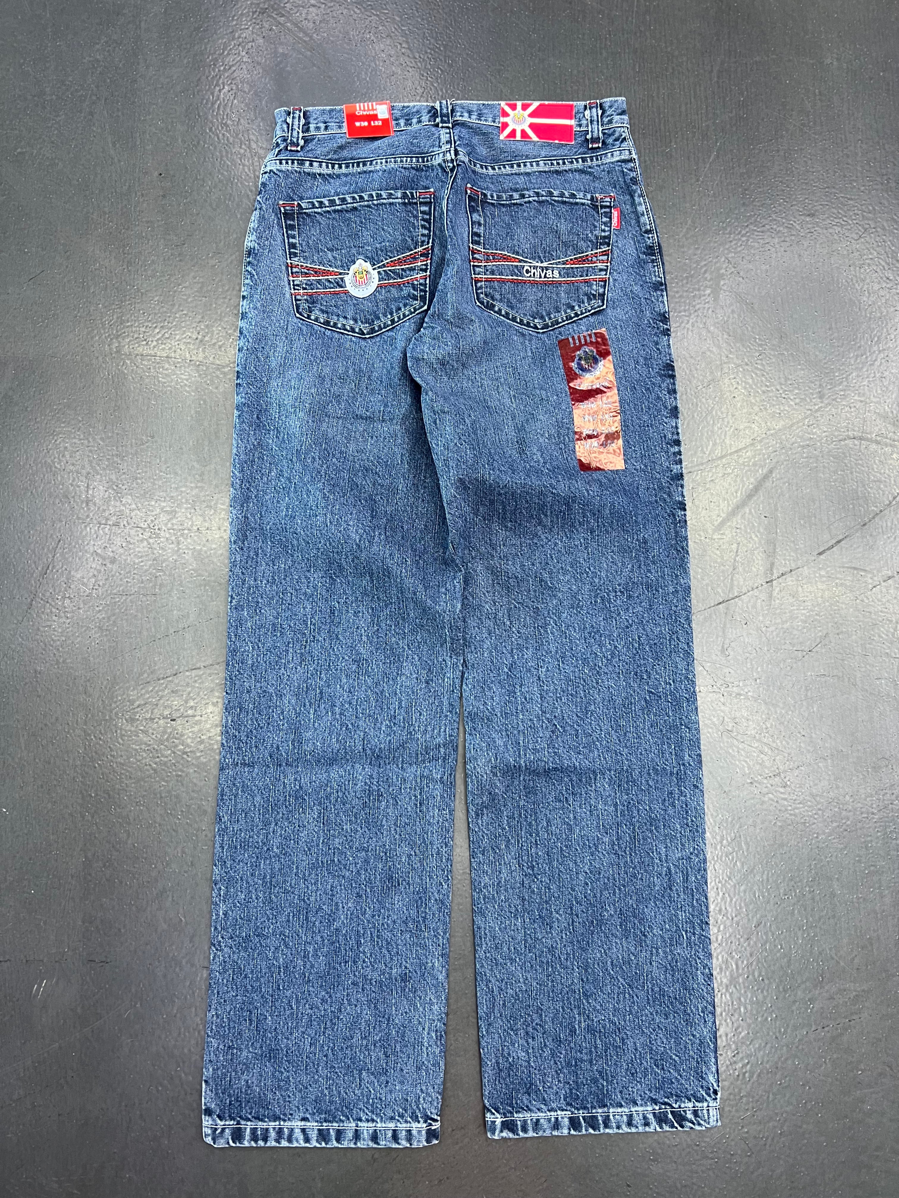 Club Chivas Vintage Y2K Denim Jeans – Blue