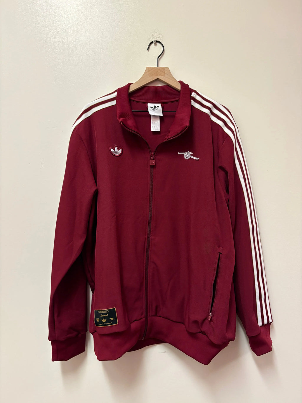 Burgundy Adidas Arsenal Terrace Icons Track Top STA Apparel
