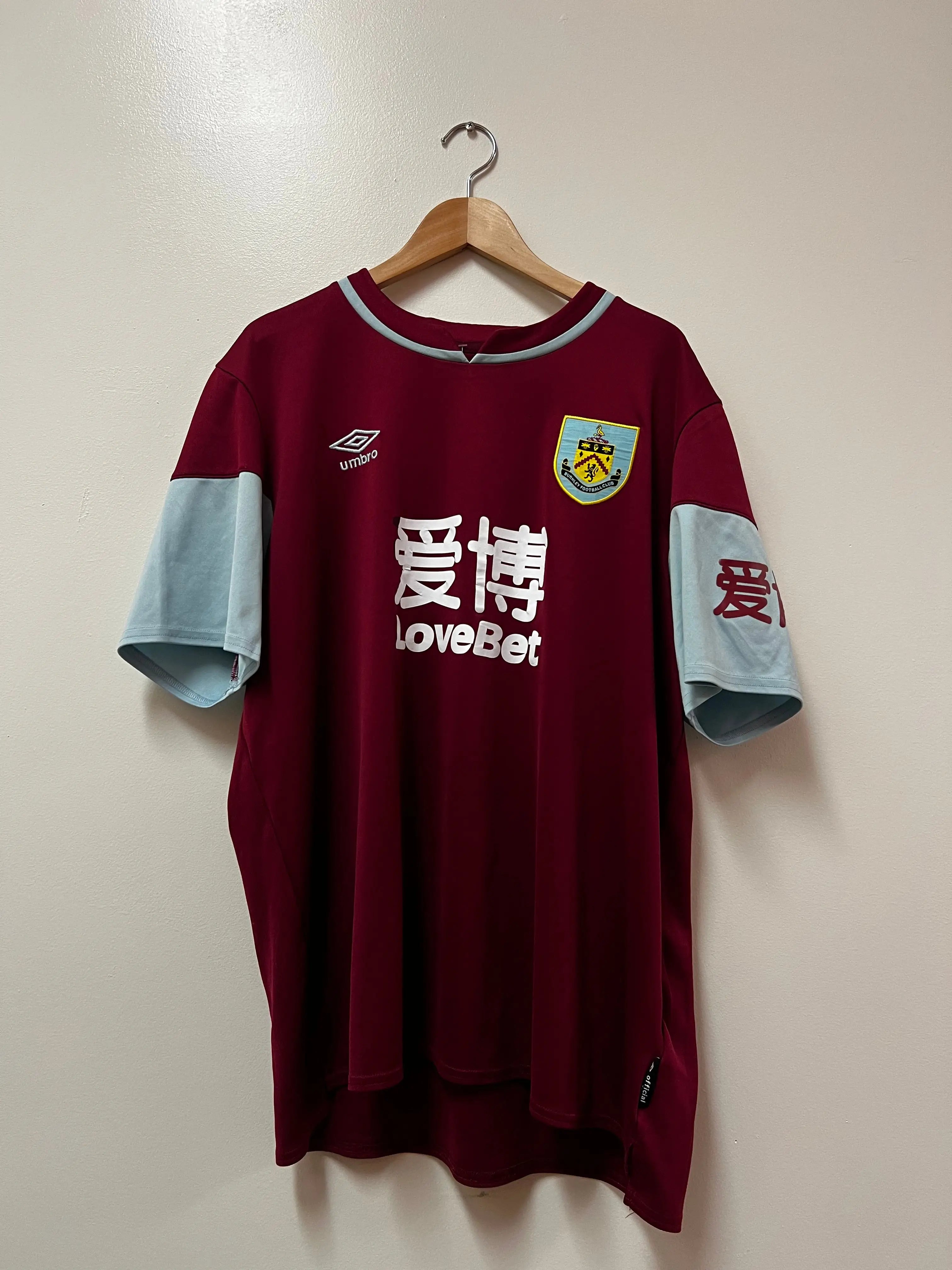 Umbro Burnley FC 2020-21 Home Jersey STA Apparel