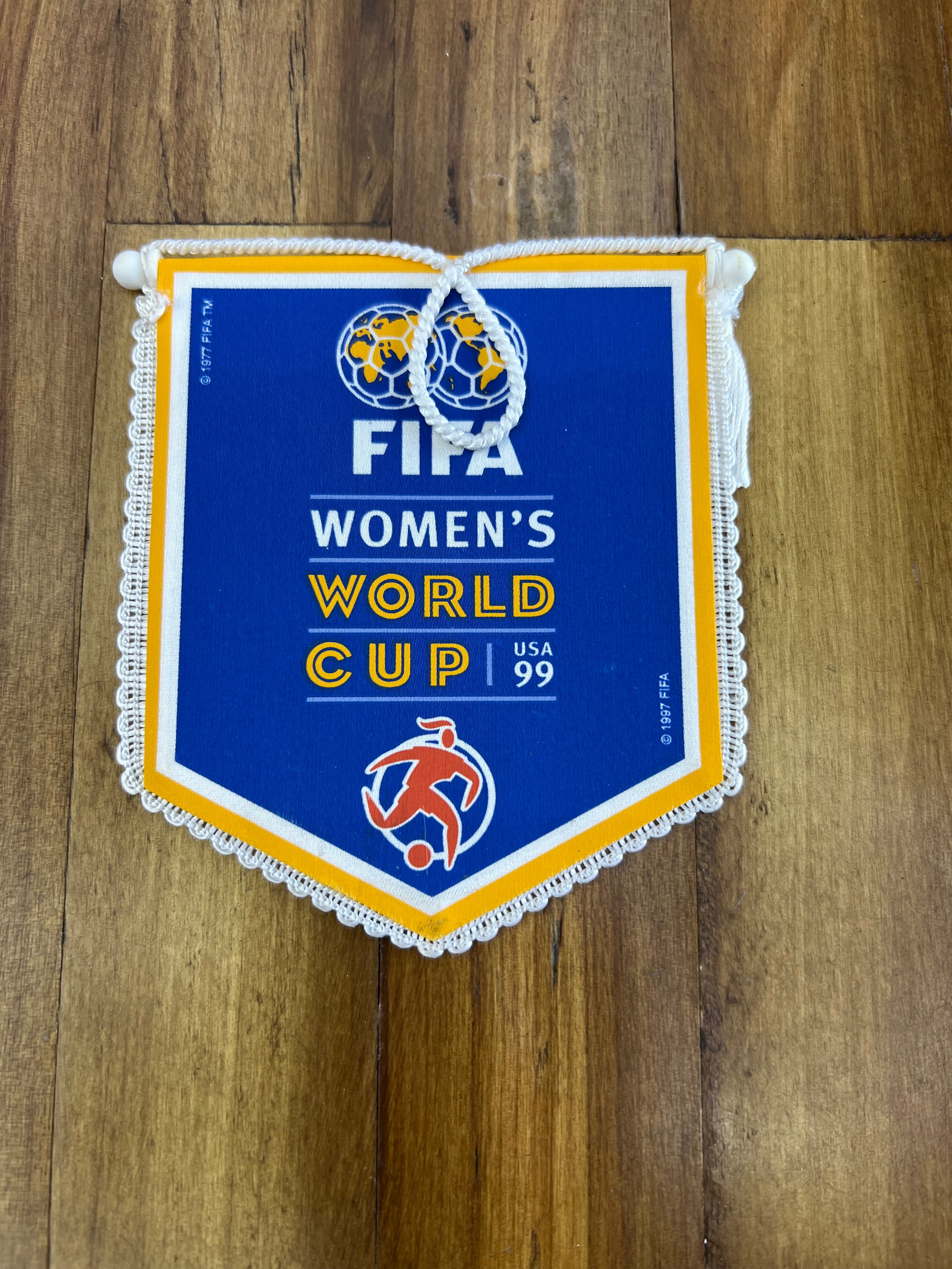 1999 FIFA Women’s World Cup USA Pennant Banner | Official Vintage Tournament Memorabilia