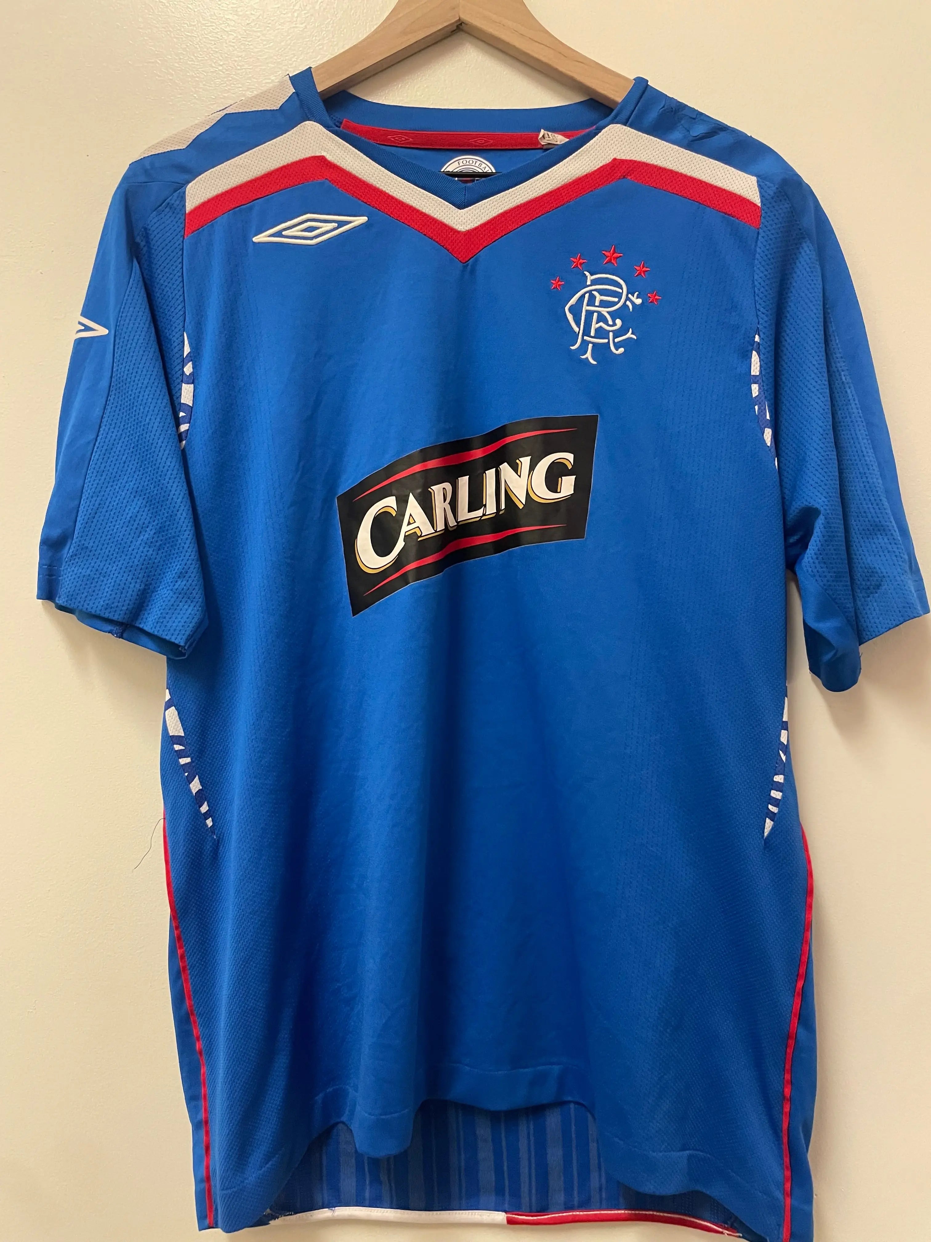 Vintage Umbro Rangers FC 2007–08 Home Shirt STA Apparel