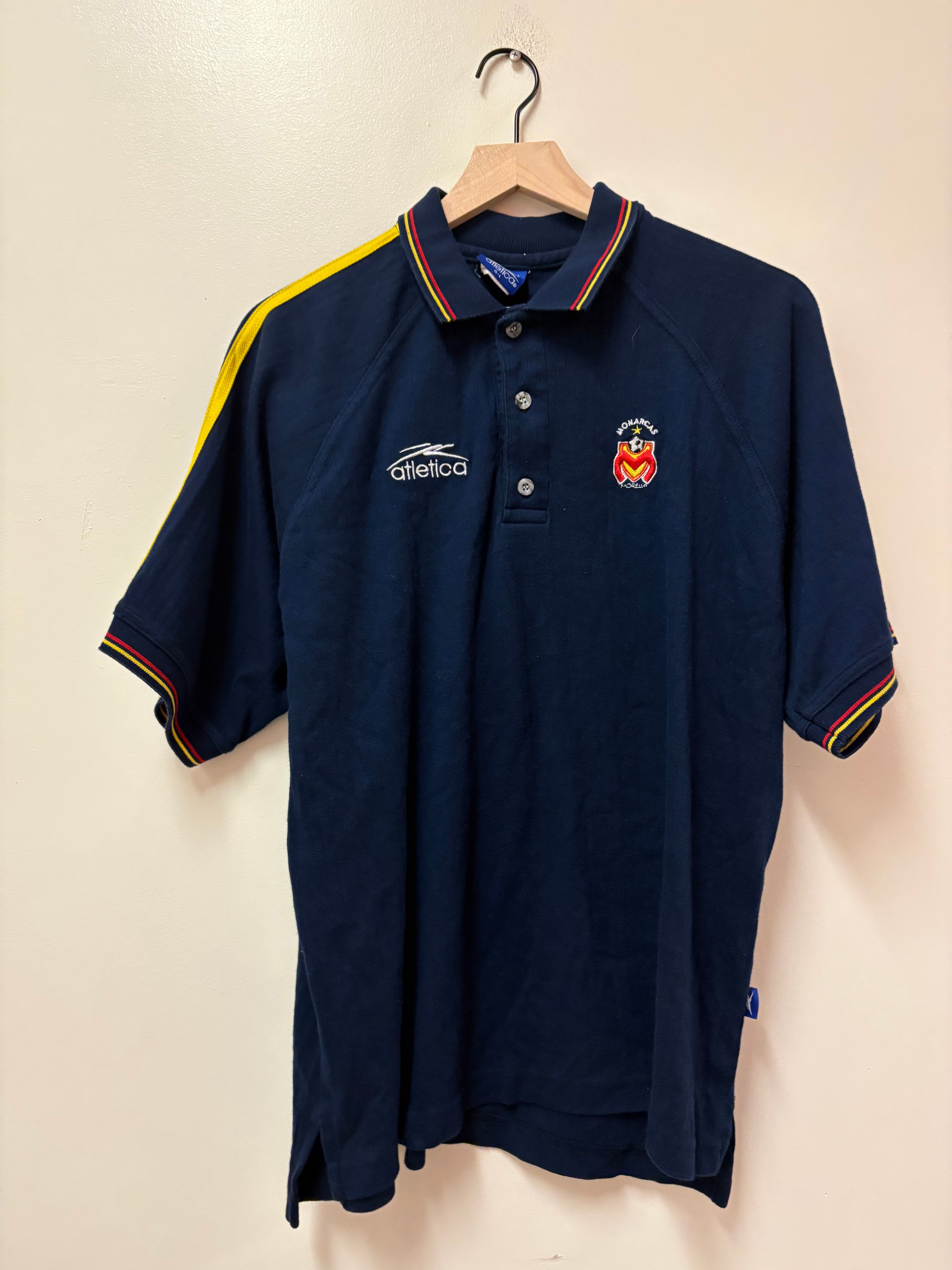 Atletica Monarcas Morelia Vintage Polo (Blue and Yellow)