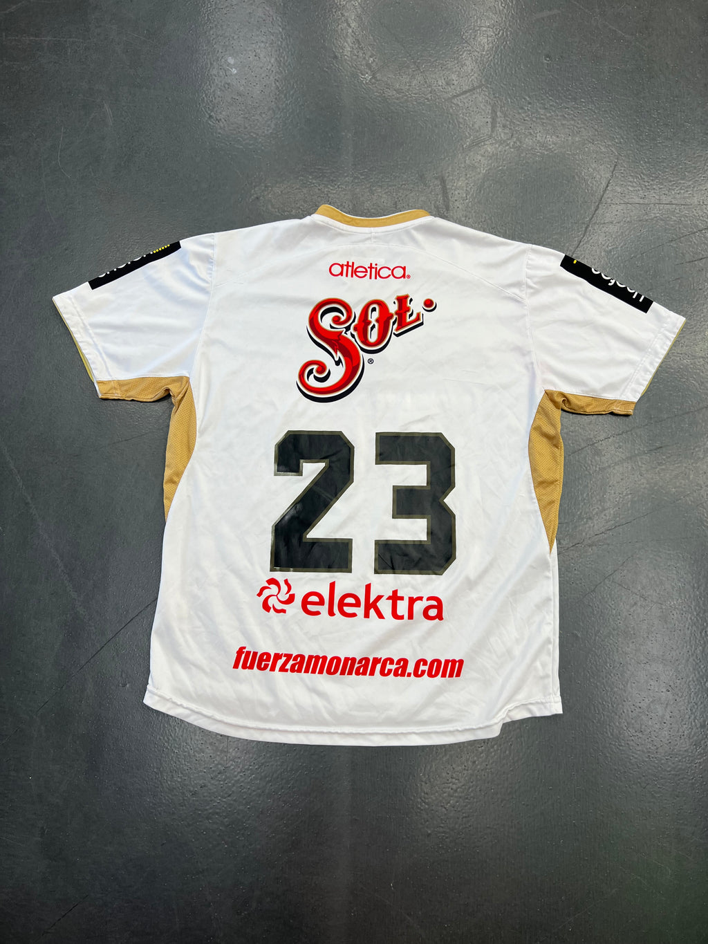 Atlética Monarcas Morelia 2009/10 Away Jersey – White / Gold #23