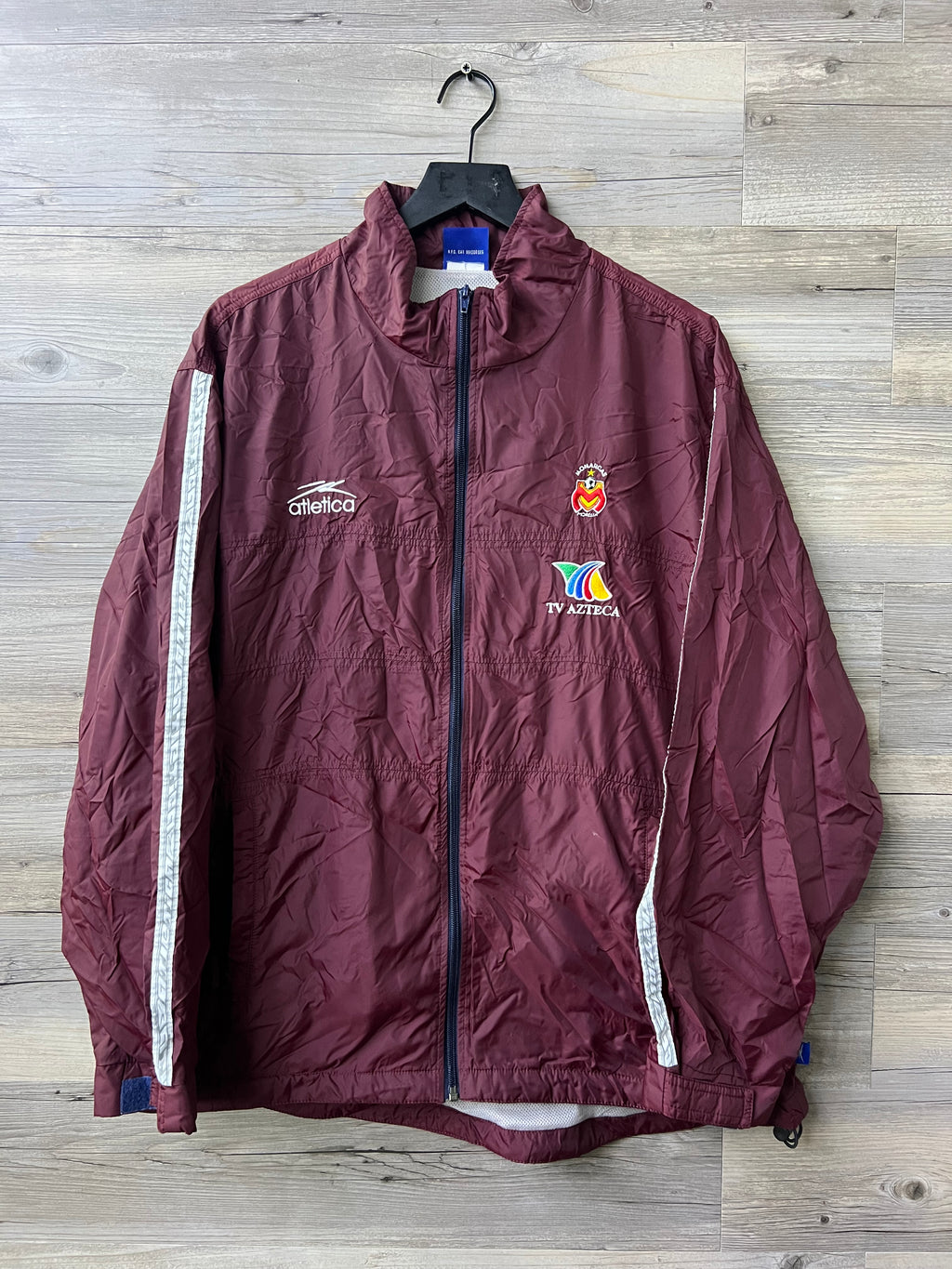 Atlética Monarcas Morelia Burgundy TV Azteca Full-Zip Windbreaker Jacket
