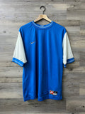 Vintage Nike Blue & White Soccer Jersey