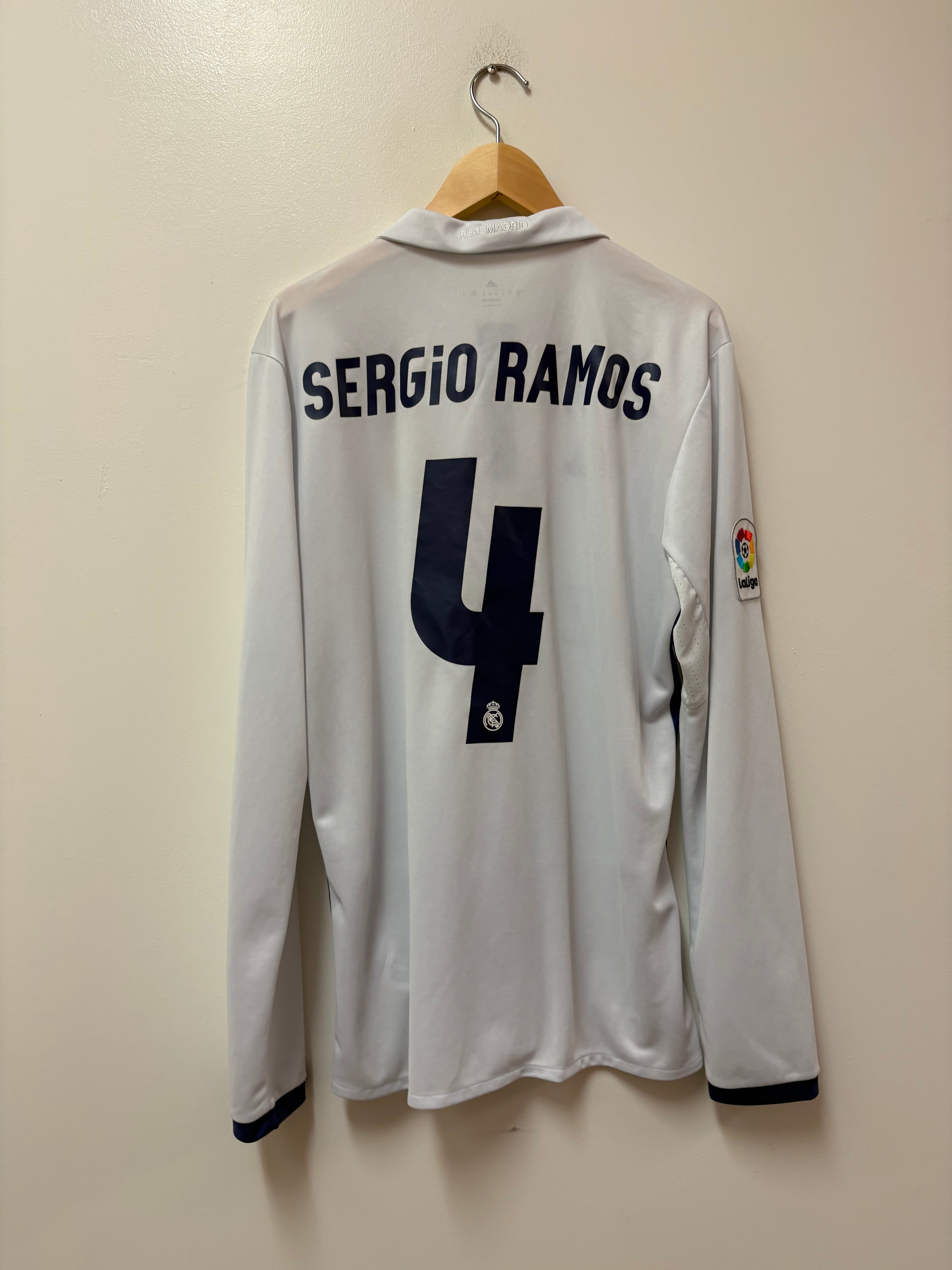 Adidas Real Madrid 2016-17 Home Long Sleeve- Sergio Ramos #4