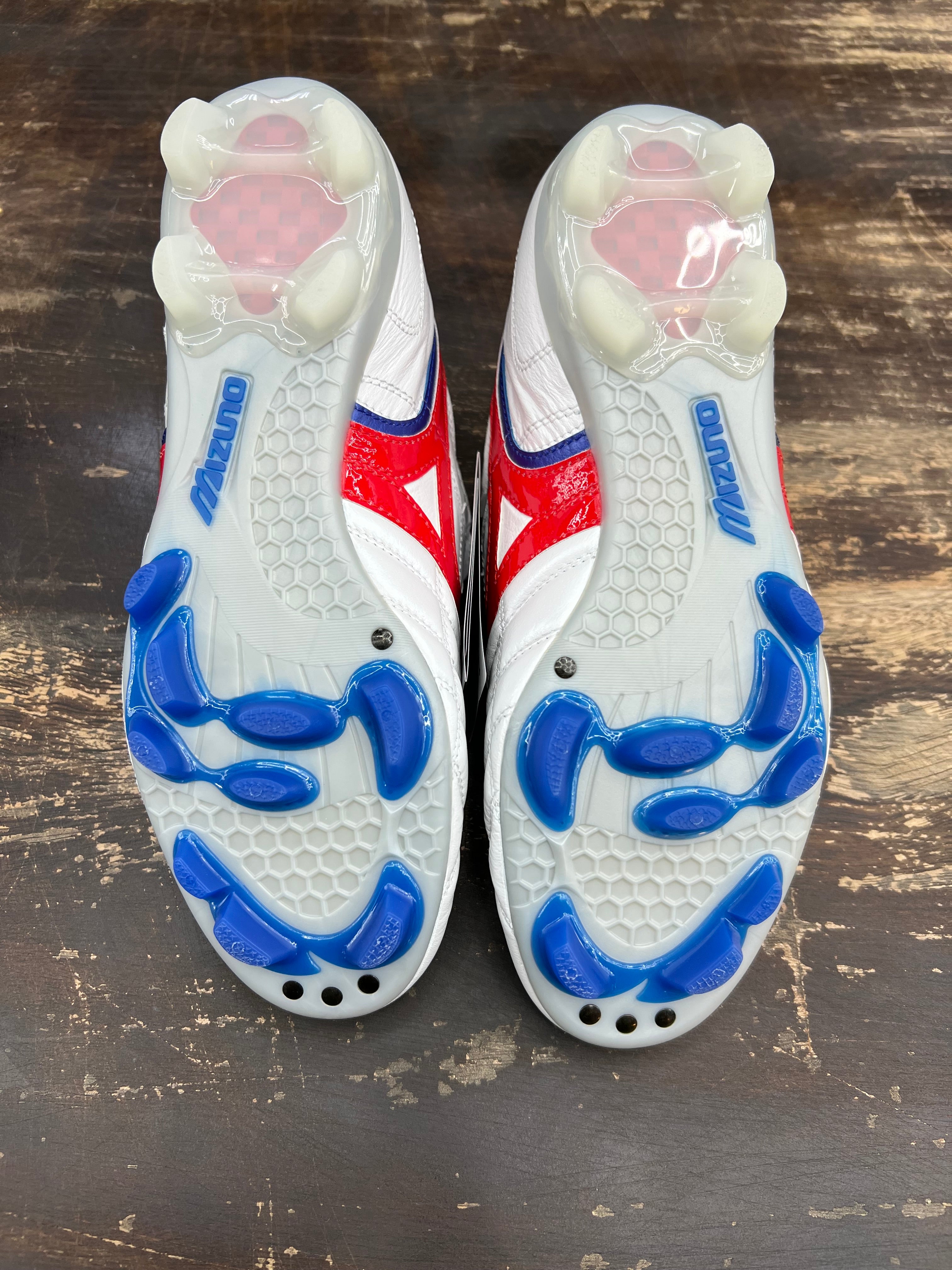 Mizuno Wave Cup SS Japan FG – White Pearl / Red / Blue (Made in Japan)