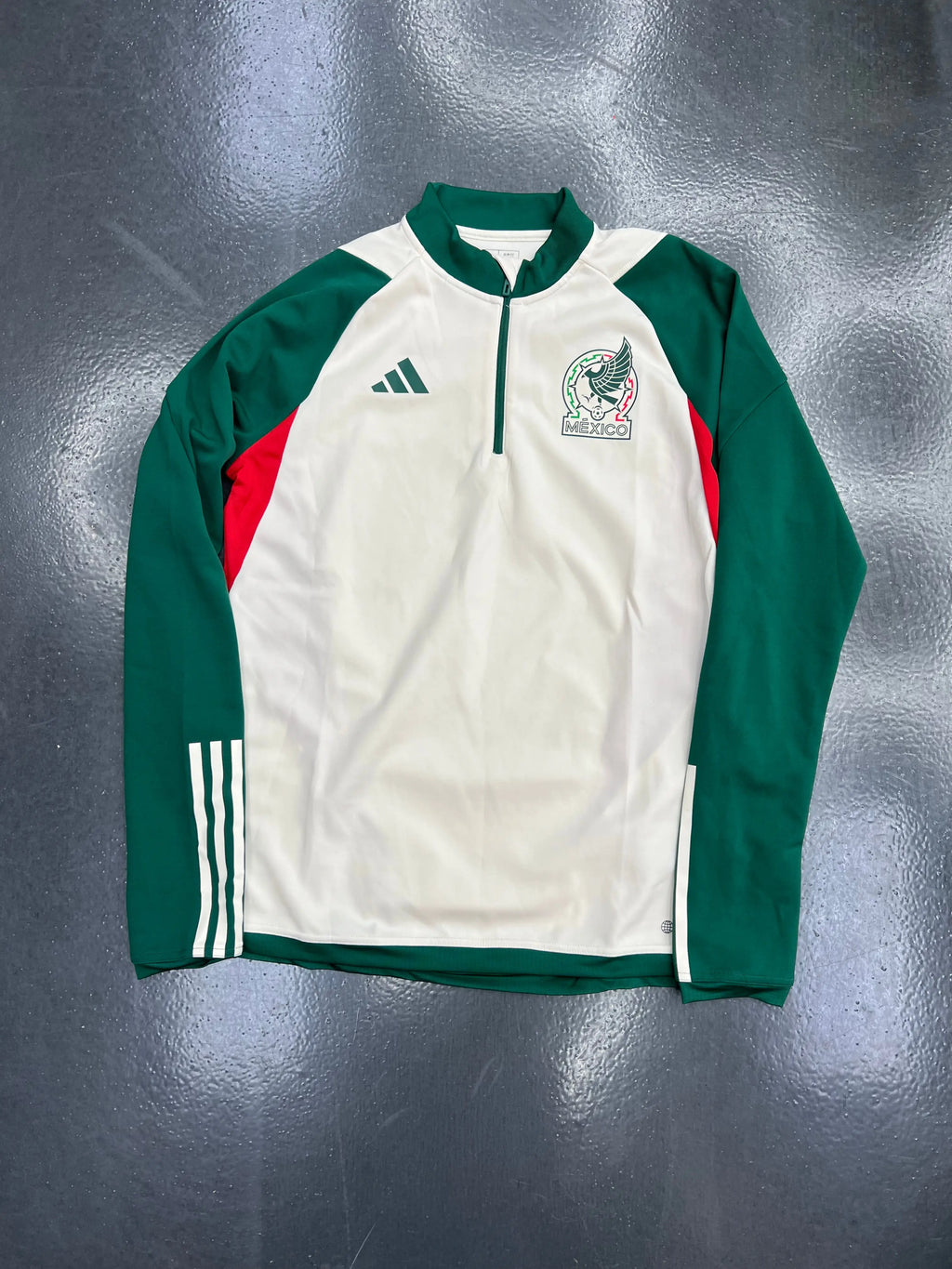 Adidas Mexico National Team Quarter-Zip Training Top (Green/Cream/Red) STA Apparel