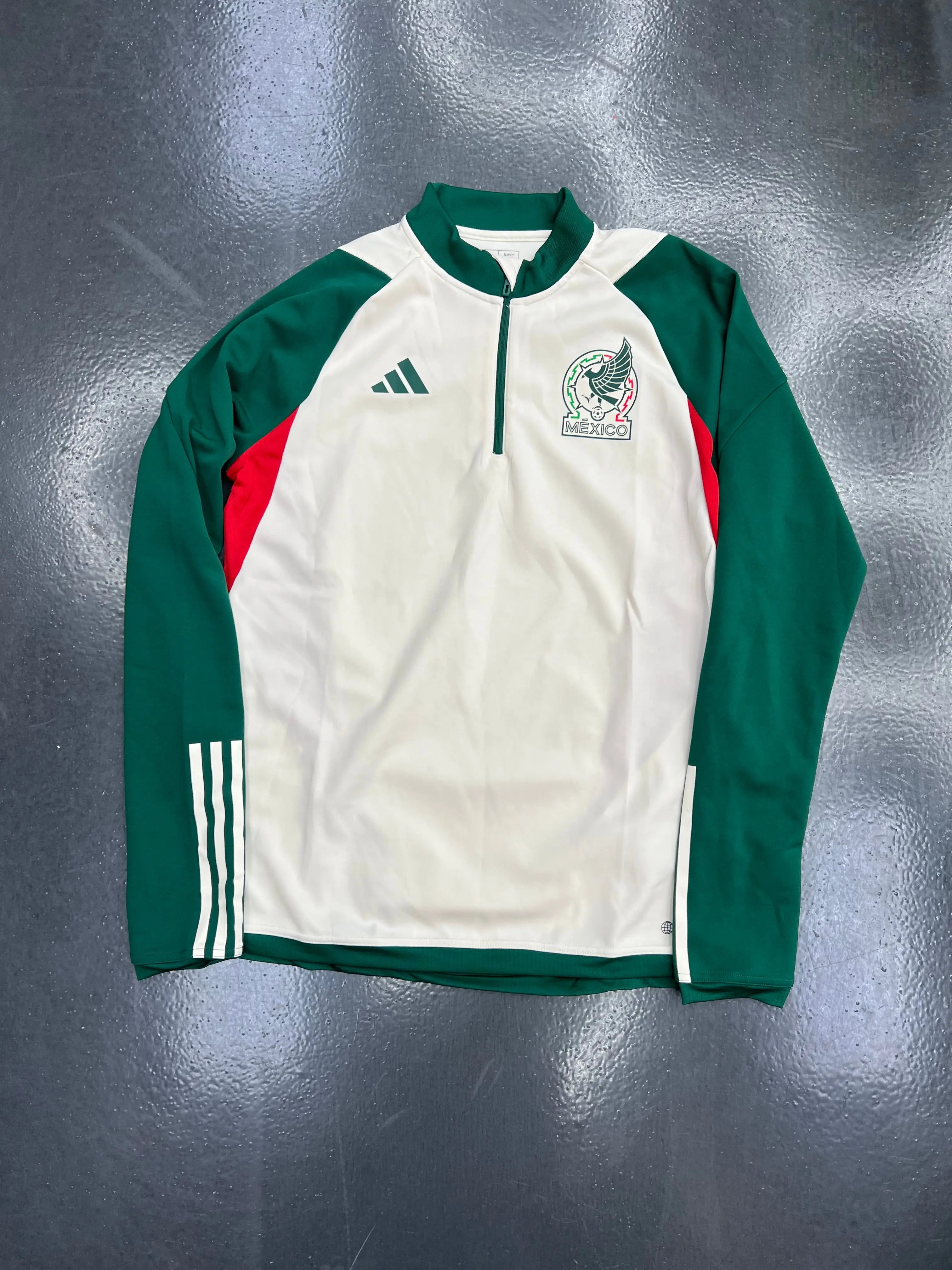Adidas Mexico National Team Quarter-Zip Training Top (Green/Cream/Red) STA Apparel