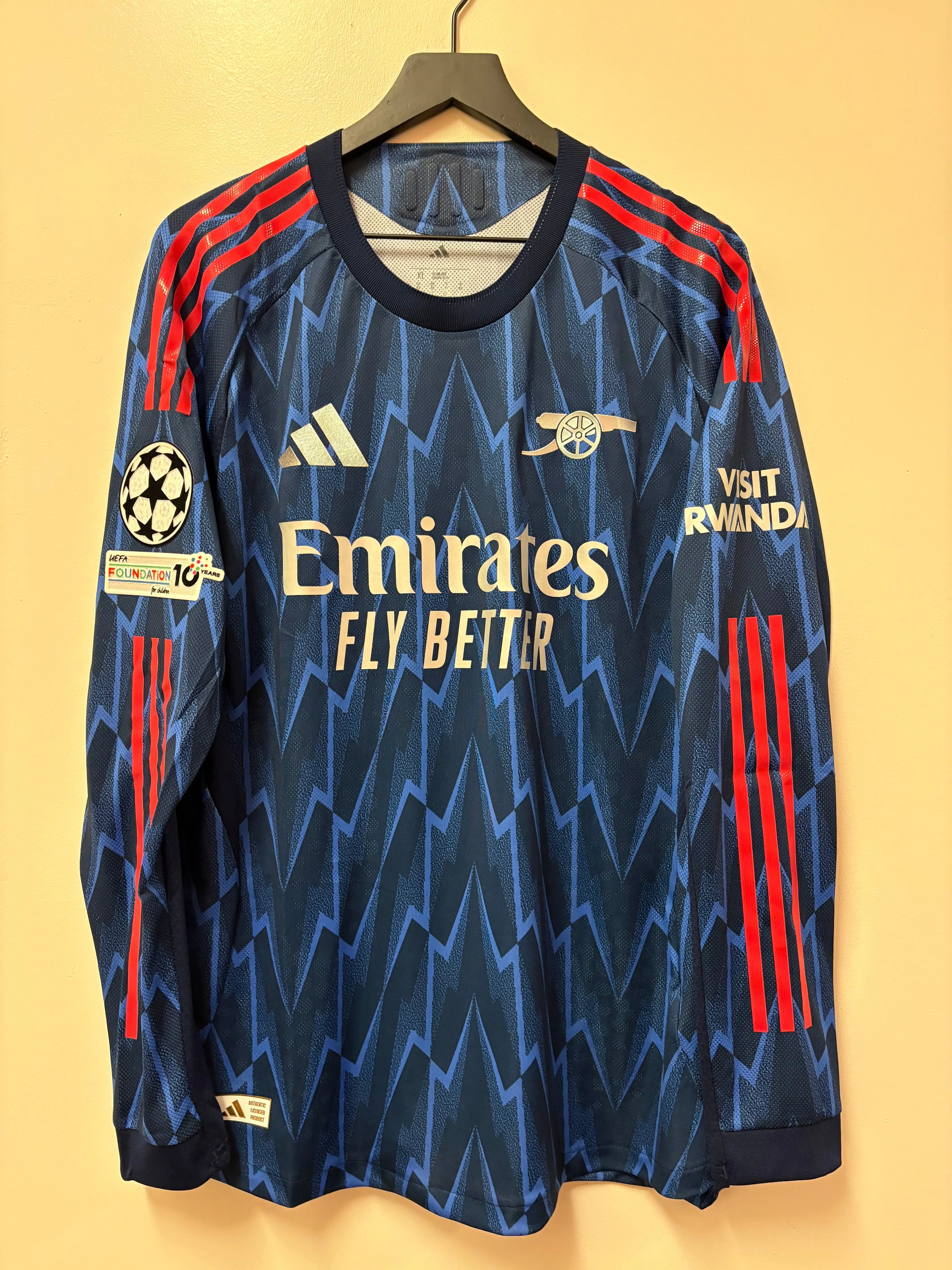 Adidas Arsenal FC 2025-26 Long-Sleeve Away Jersey- G. Martinelli #11 STA Apparel