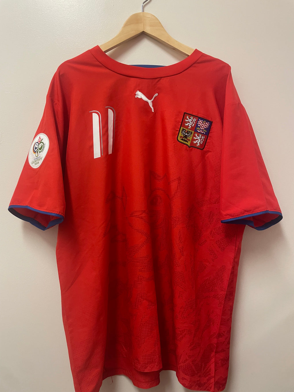Vintage 2006 Puma Czech Republic Home Jersey – Pavel Nedvěd #11