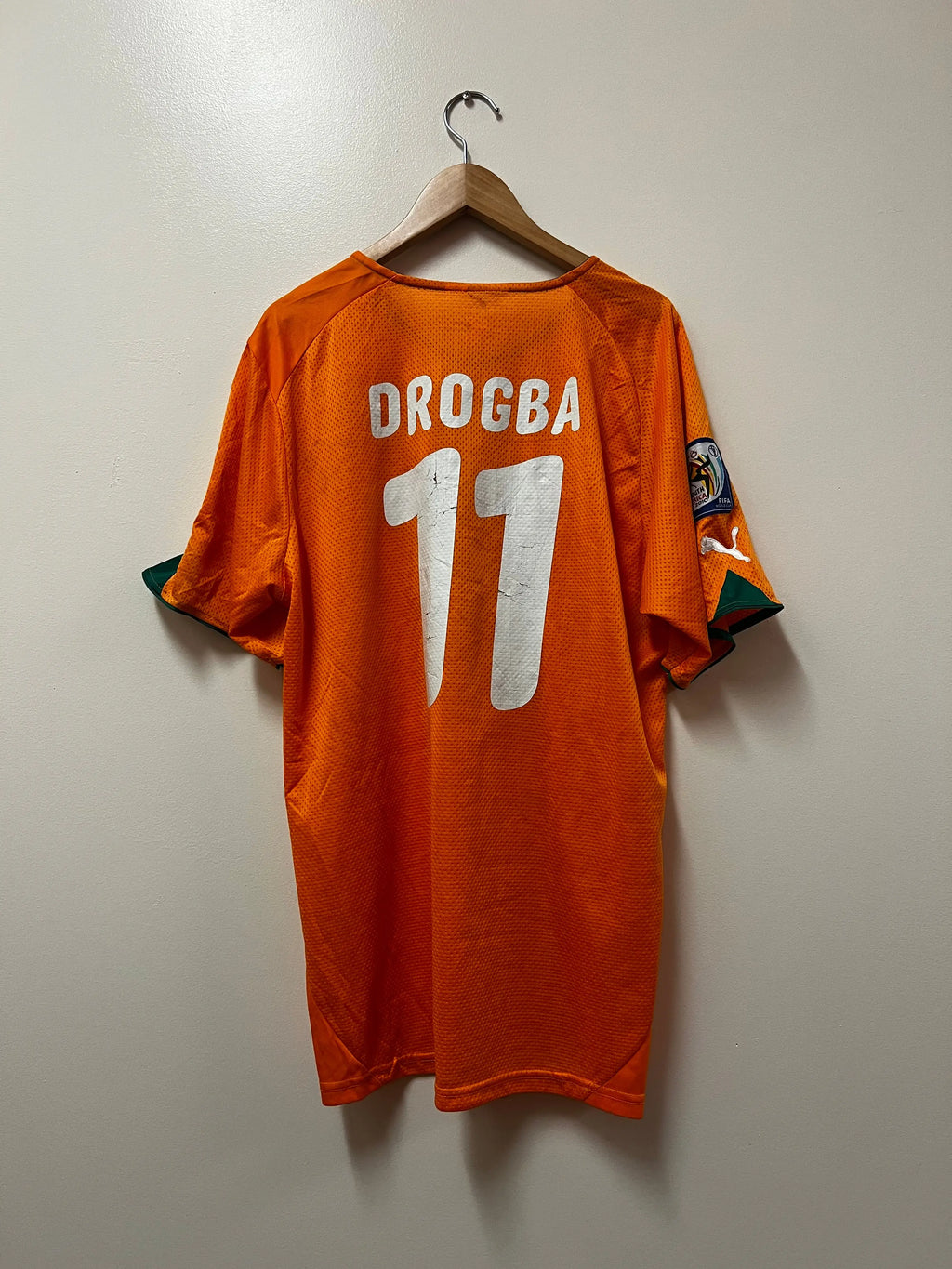 Puma Ivory Coast 2010 Home Jersey — Didier Drogba #11 STA Apparel