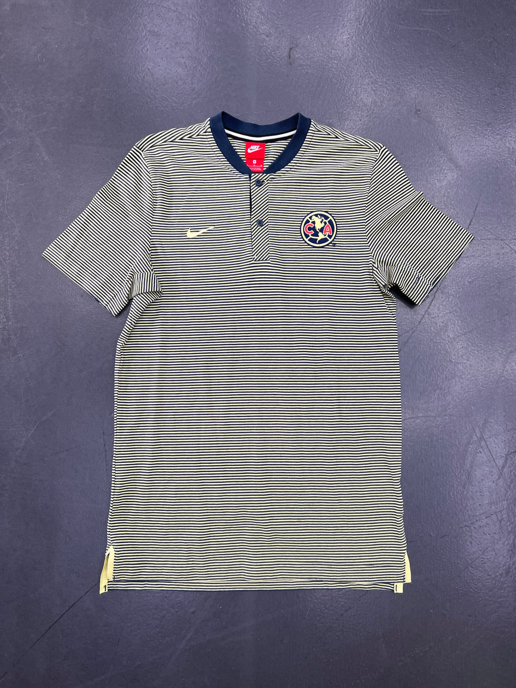 Nike Club América Striped Polo Shirt