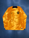 Nike Netherlands 2022/23 Home Authentic Long Sleeve Jersey