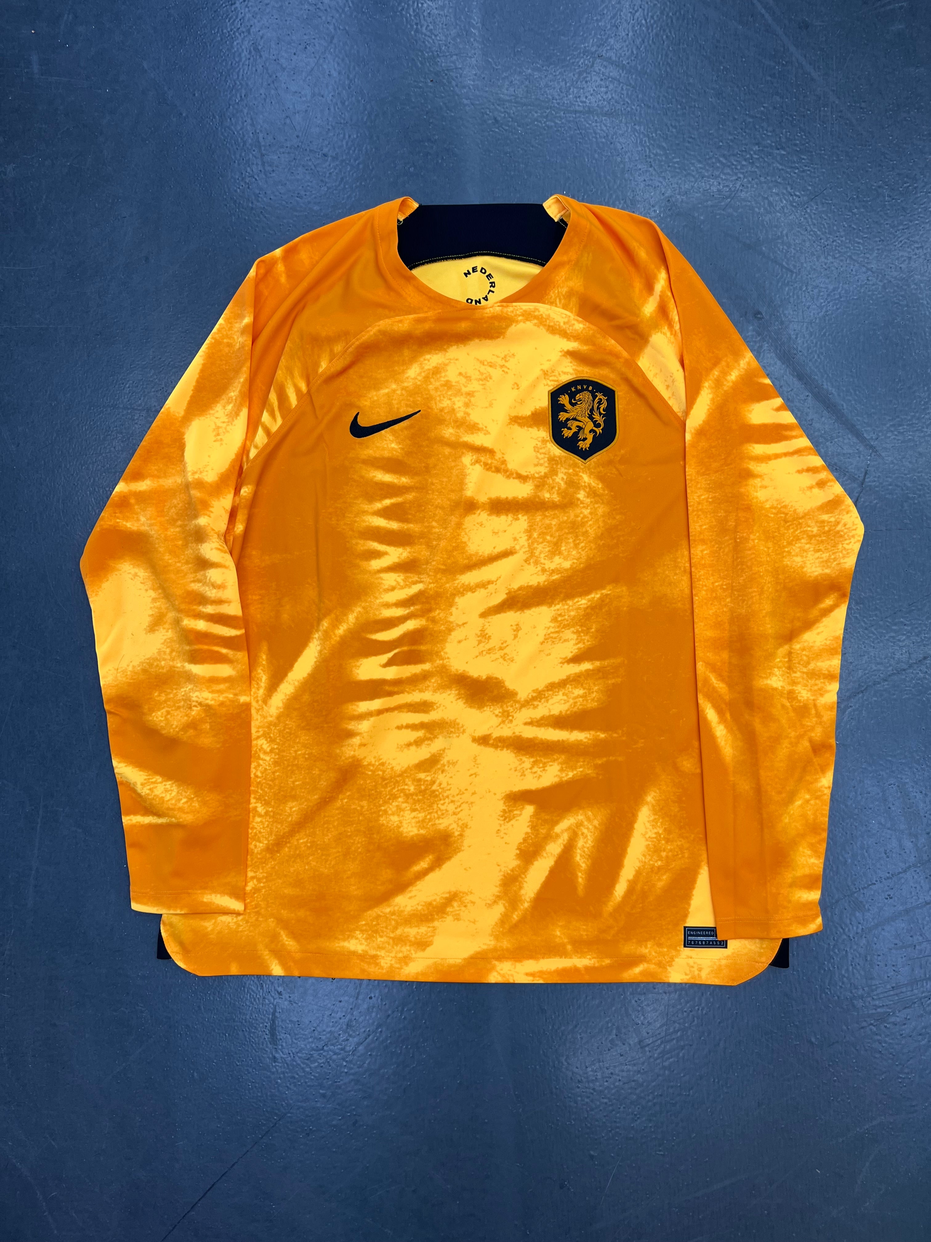 Nike Netherlands 2022/23 Home Authentic Long Sleeve Jersey