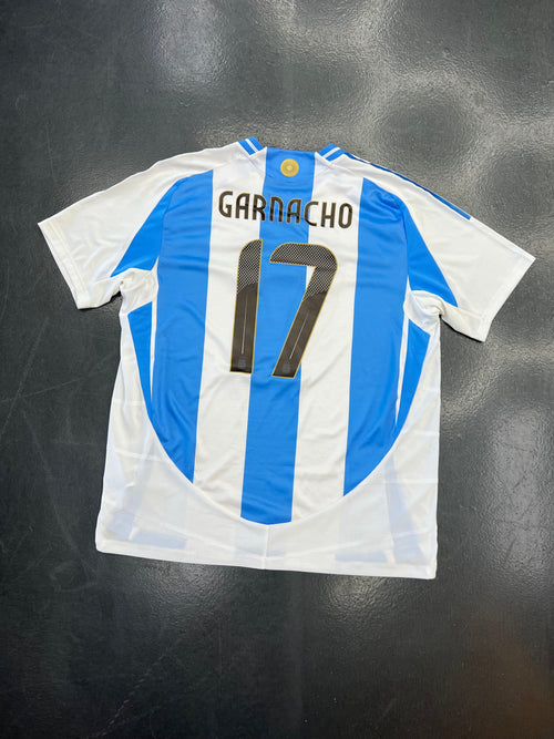 Adidas Argentina 2024/25 Authentic Home Jersey – Garnacho #17