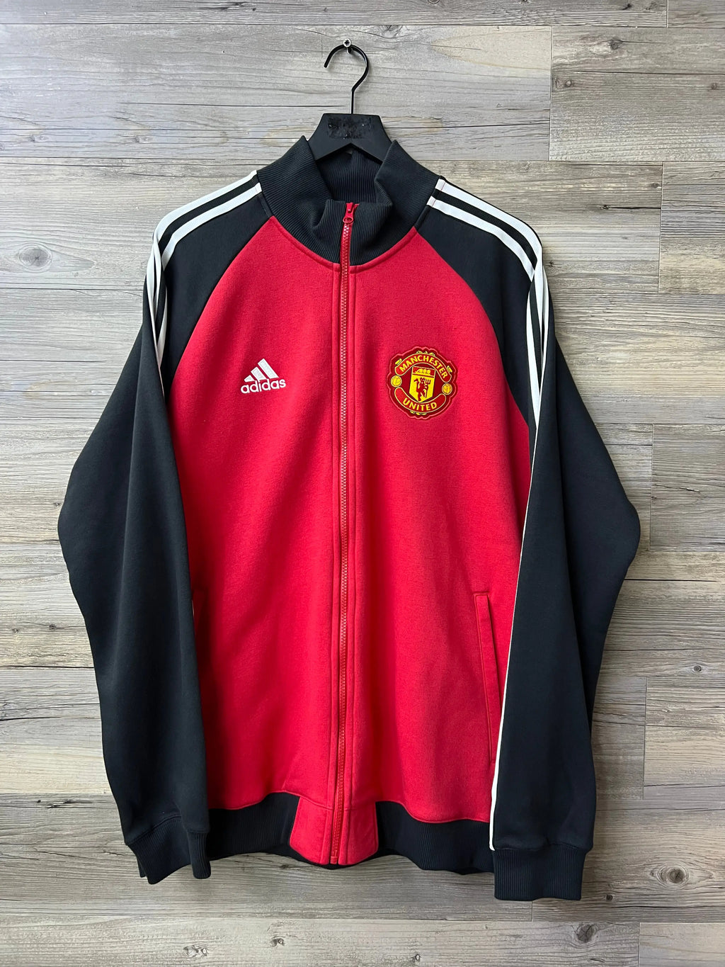 Adidas Manchester United Red & Black Full-Zip Track Jacket