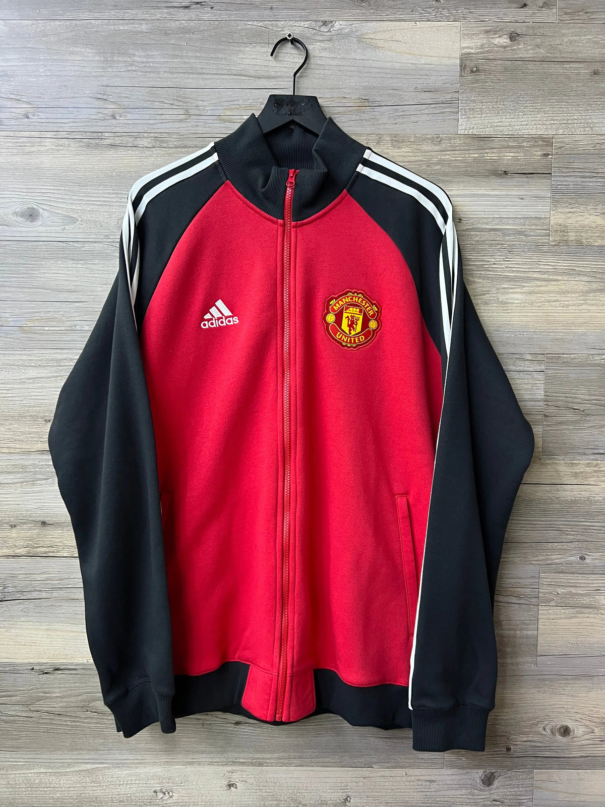Adidas Manchester United Red & Black Full-Zip Track Jacket