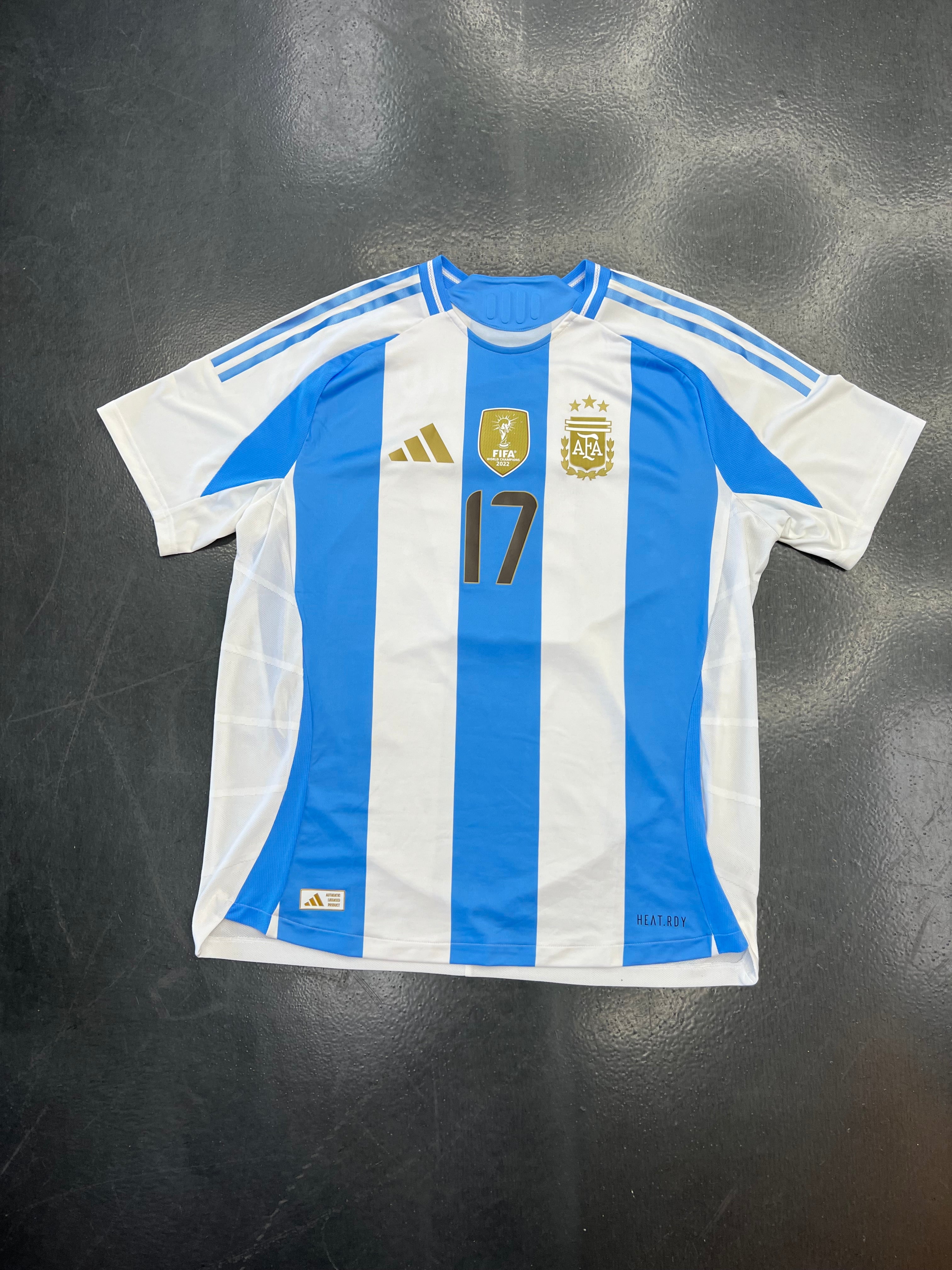 Adidas Argentina 2024/25 Authentic Home Jersey – Garnacho #17
