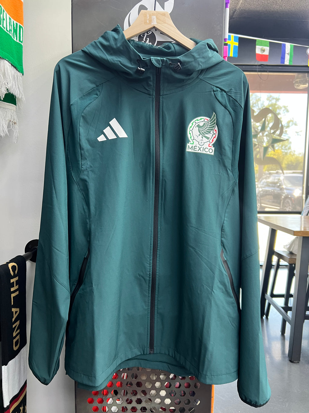 adidas Mexico 2026 Tiro All-Weather Travel Jacket – Green