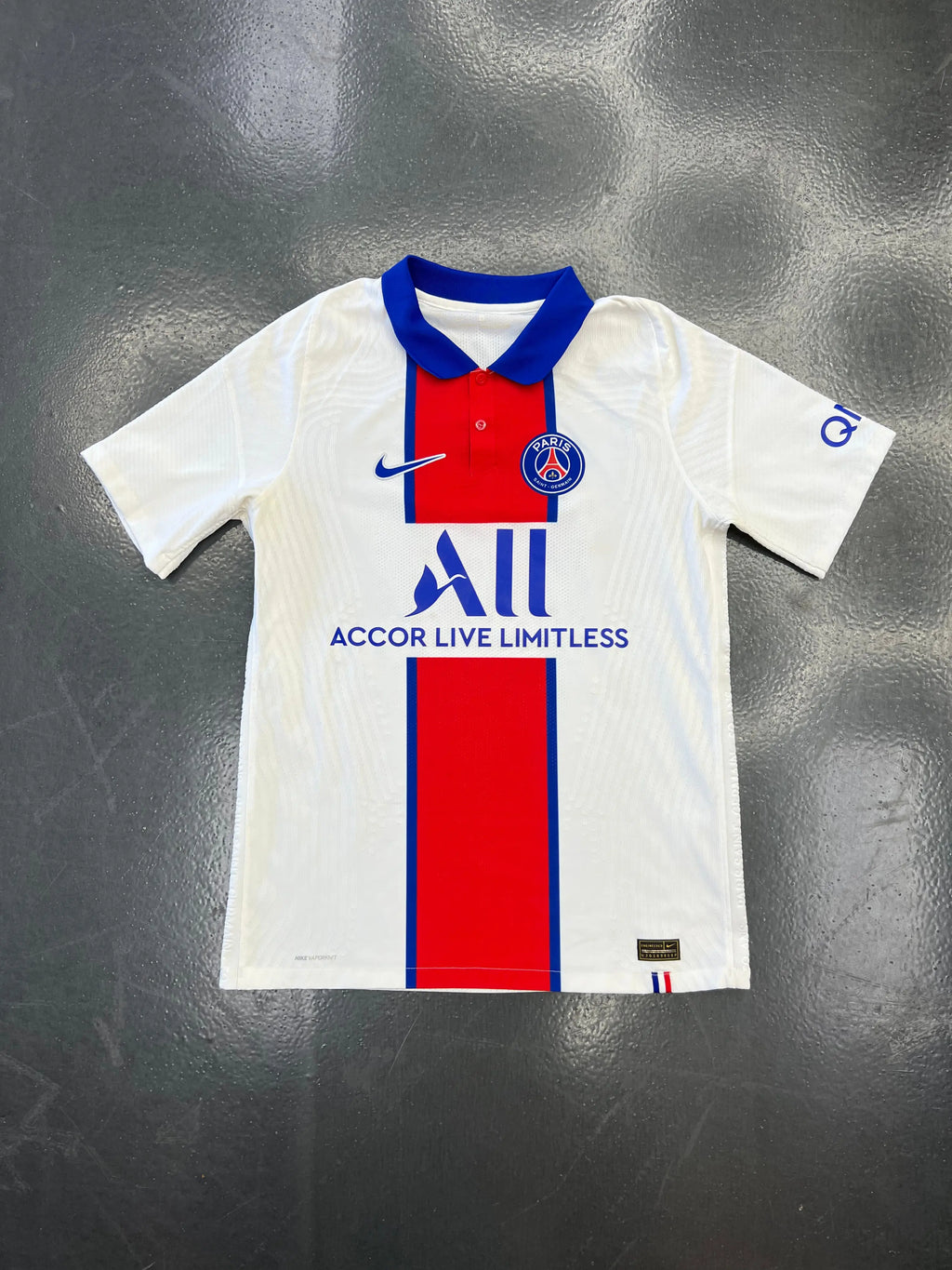 PSG 2020/21 Away Jersey – White/Red/Blue – Accor Live Limitless STA Apparel