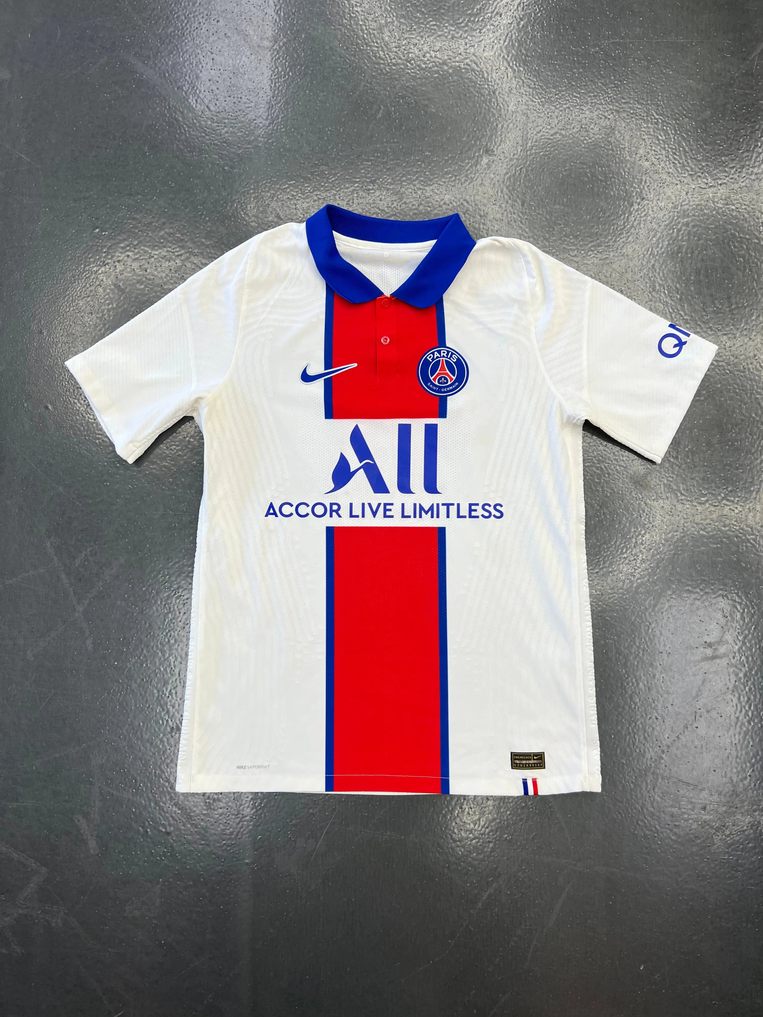 PSG 2020/21 Away Jersey – White/Red/Blue – Accor Live Limitless STA Apparel