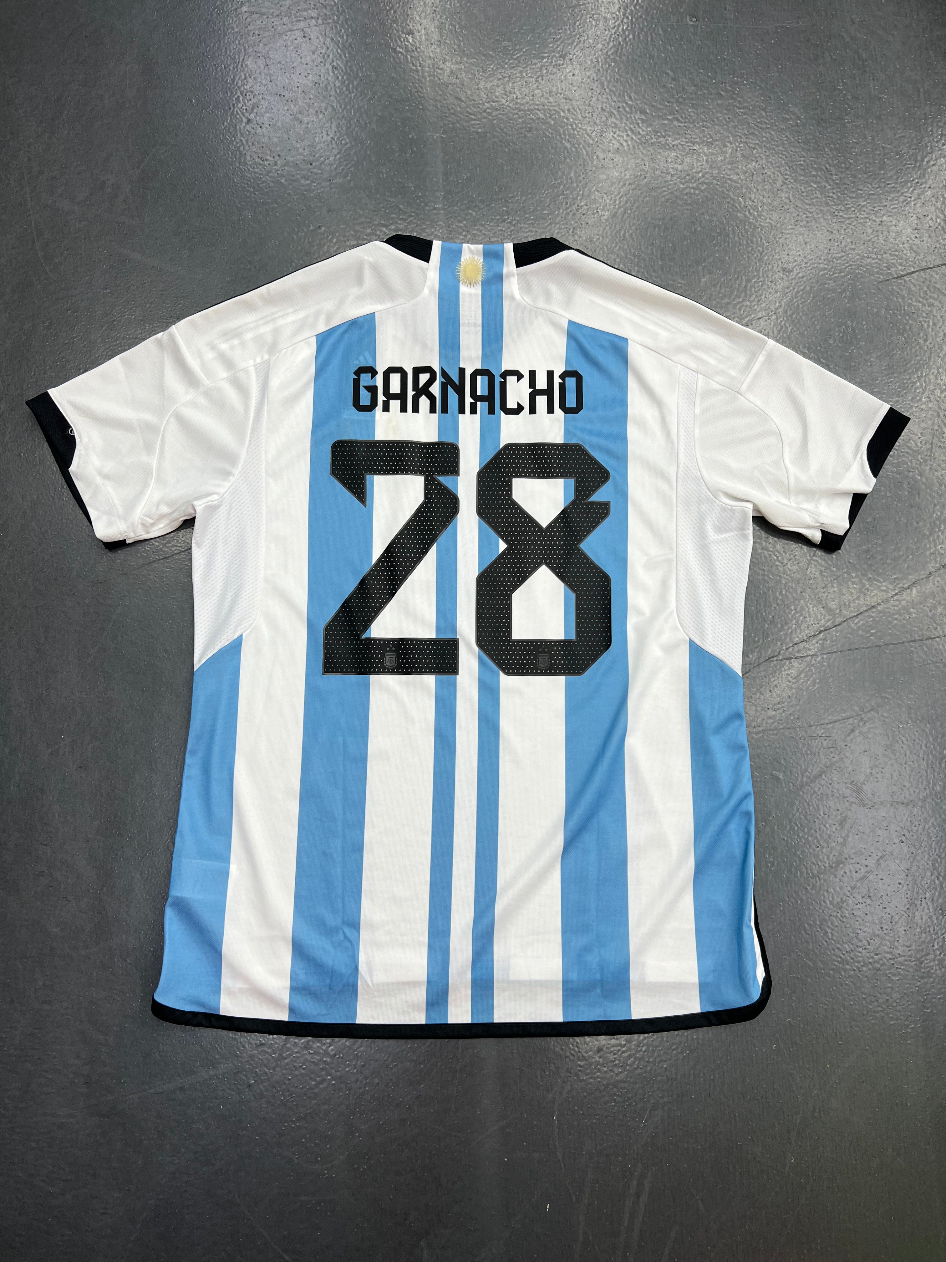 Adidas Argentina 2022 Home Authentic Jersey – Garnacho #28