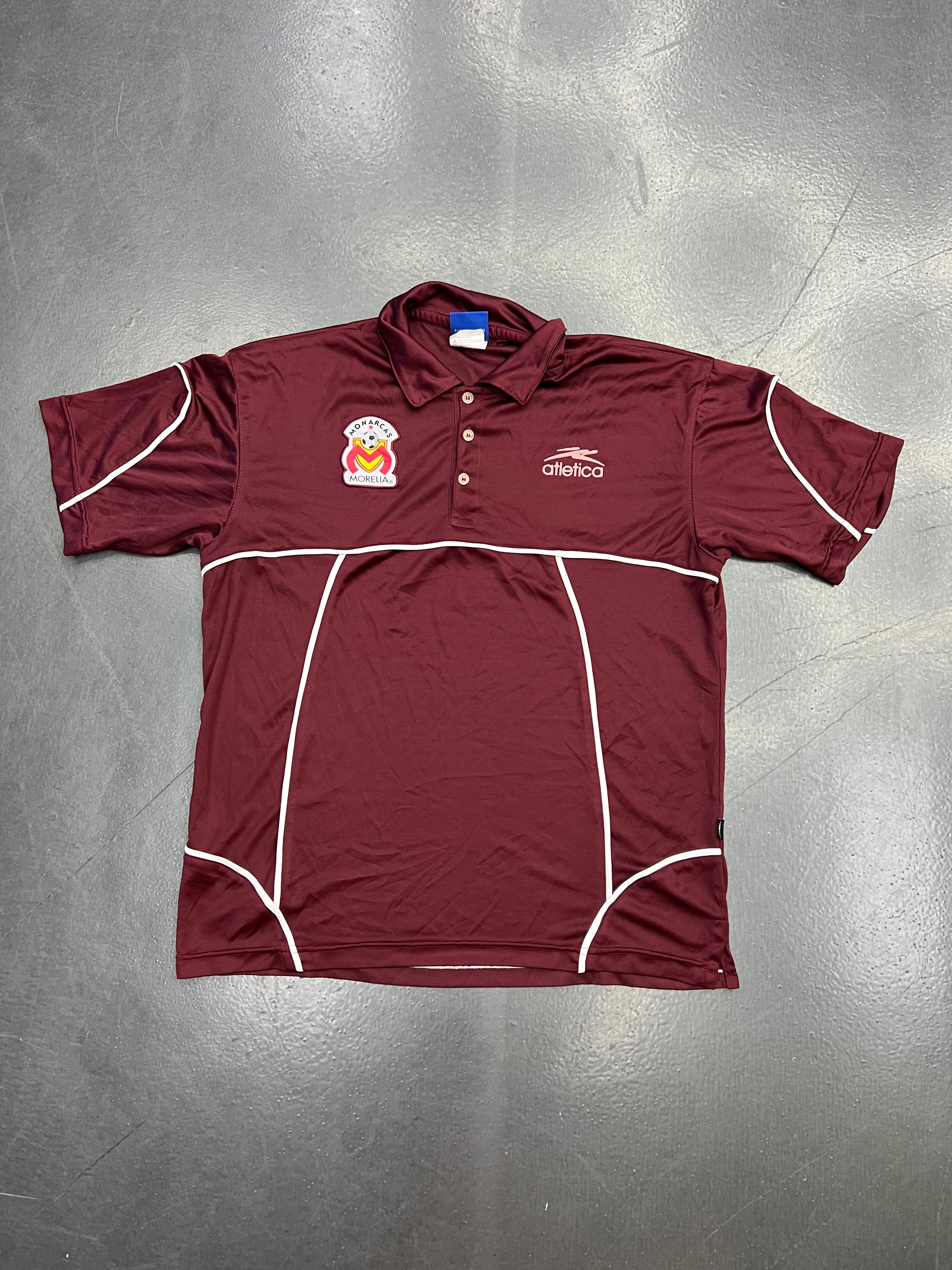 Atletica Monarcas Morelia Polo Shirt – Maroon Vintage Liga MX