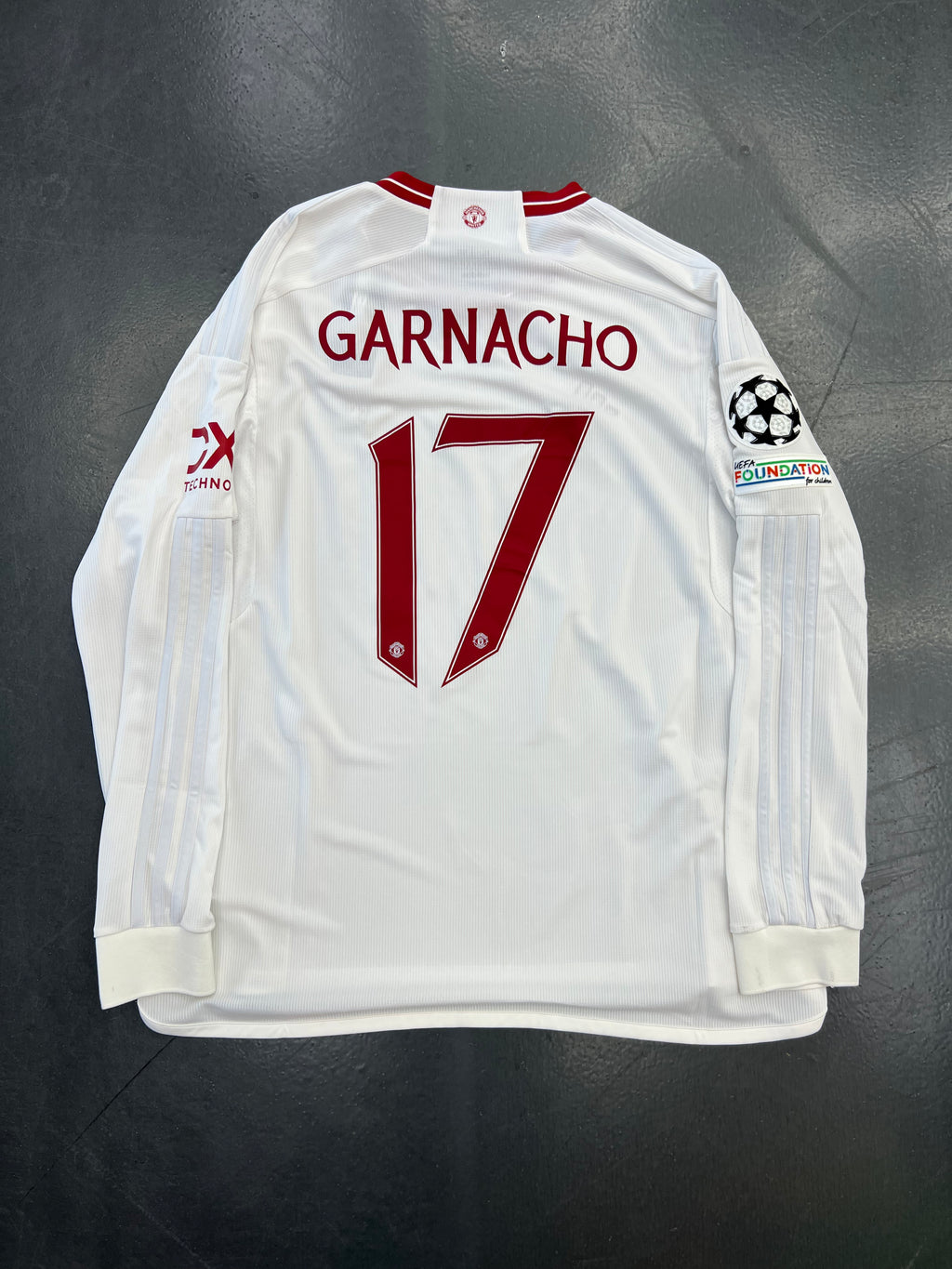 Adidas Manchester United 2023/24 Third Authentic Garnacho #17 Long Sleeve Jersey