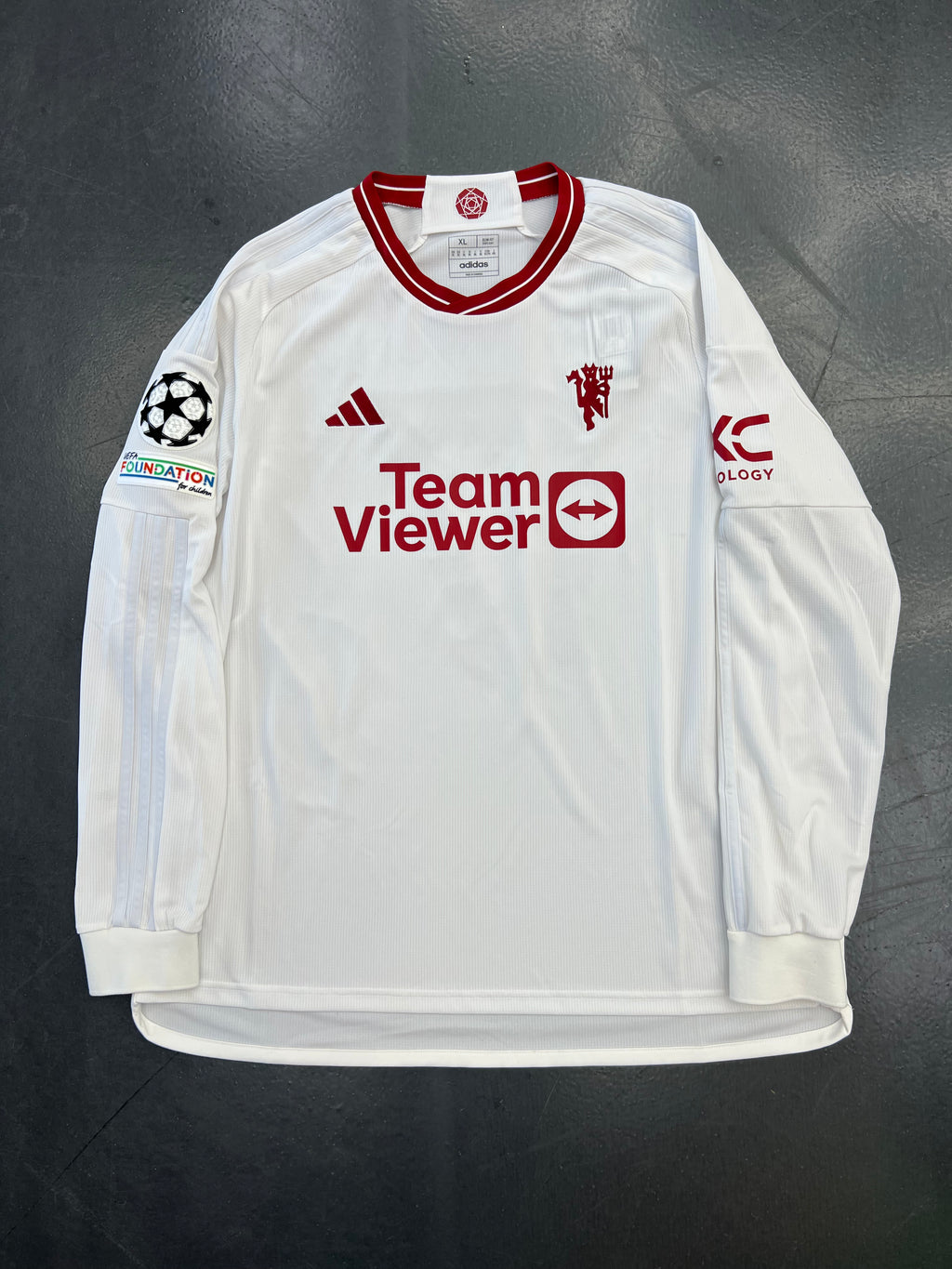 Adidas Manchester United 2023/24 Third Authentic Garnacho #17 Long Sleeve Jersey