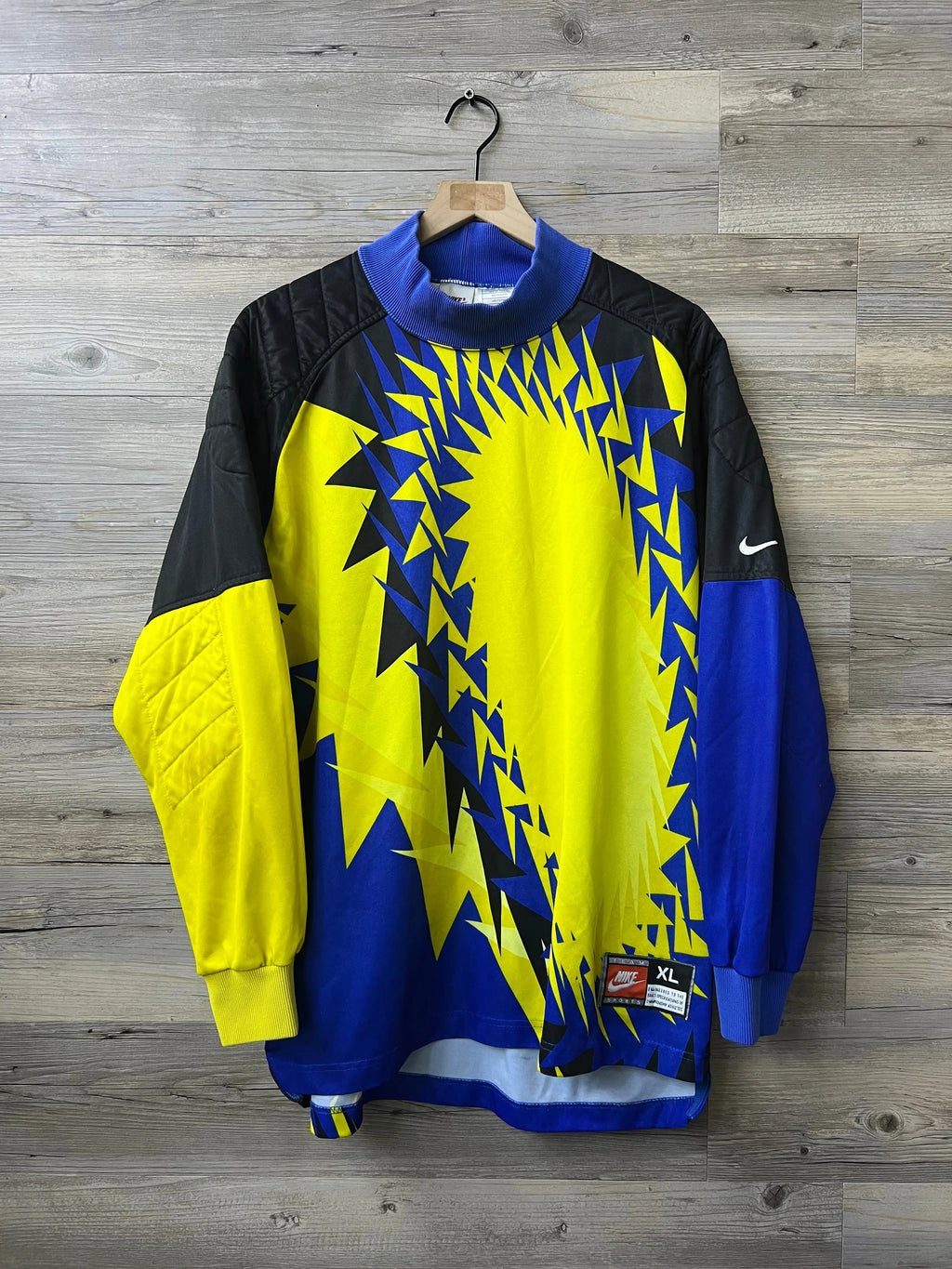Nike Team Sports 1990s Goalkeeper Jersey – #1 – Yellow / Blue / Black
