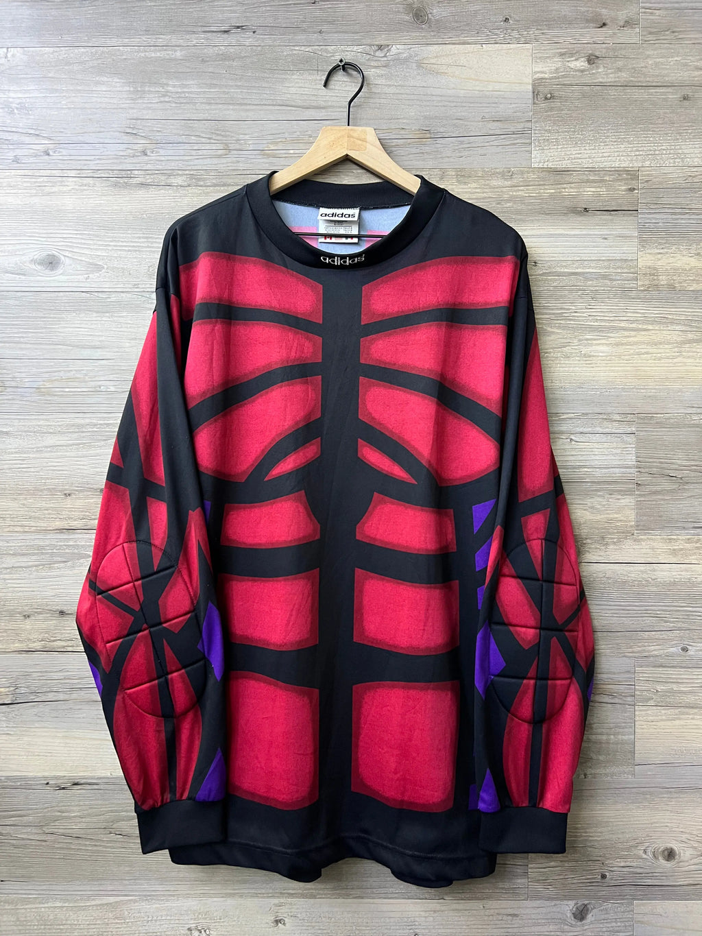 Adidas 1995–97 “Terminator” Goalkeeper Jersey – Black / Red / Purple