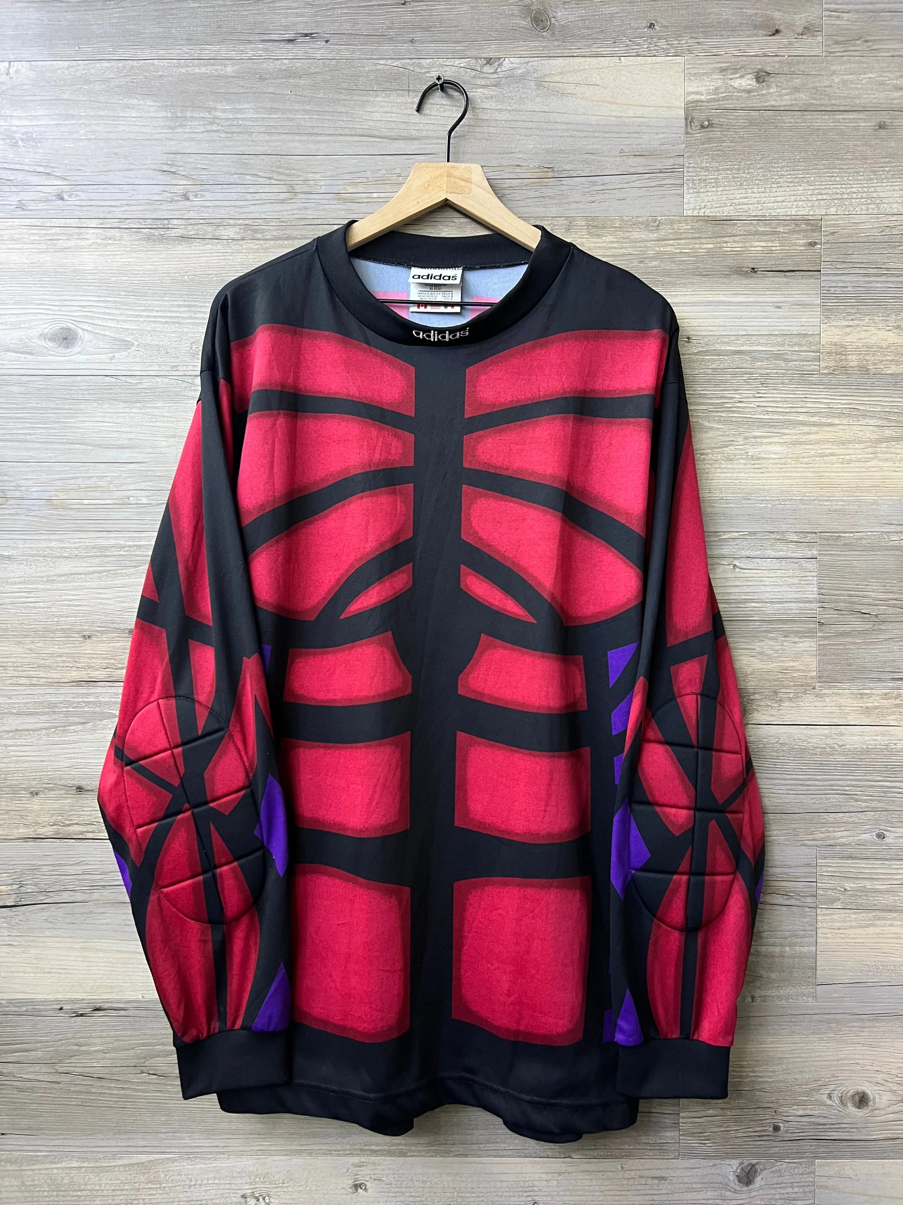Adidas 1995–97 “Terminator” Goalkeeper Jersey – Black / Red / Purple