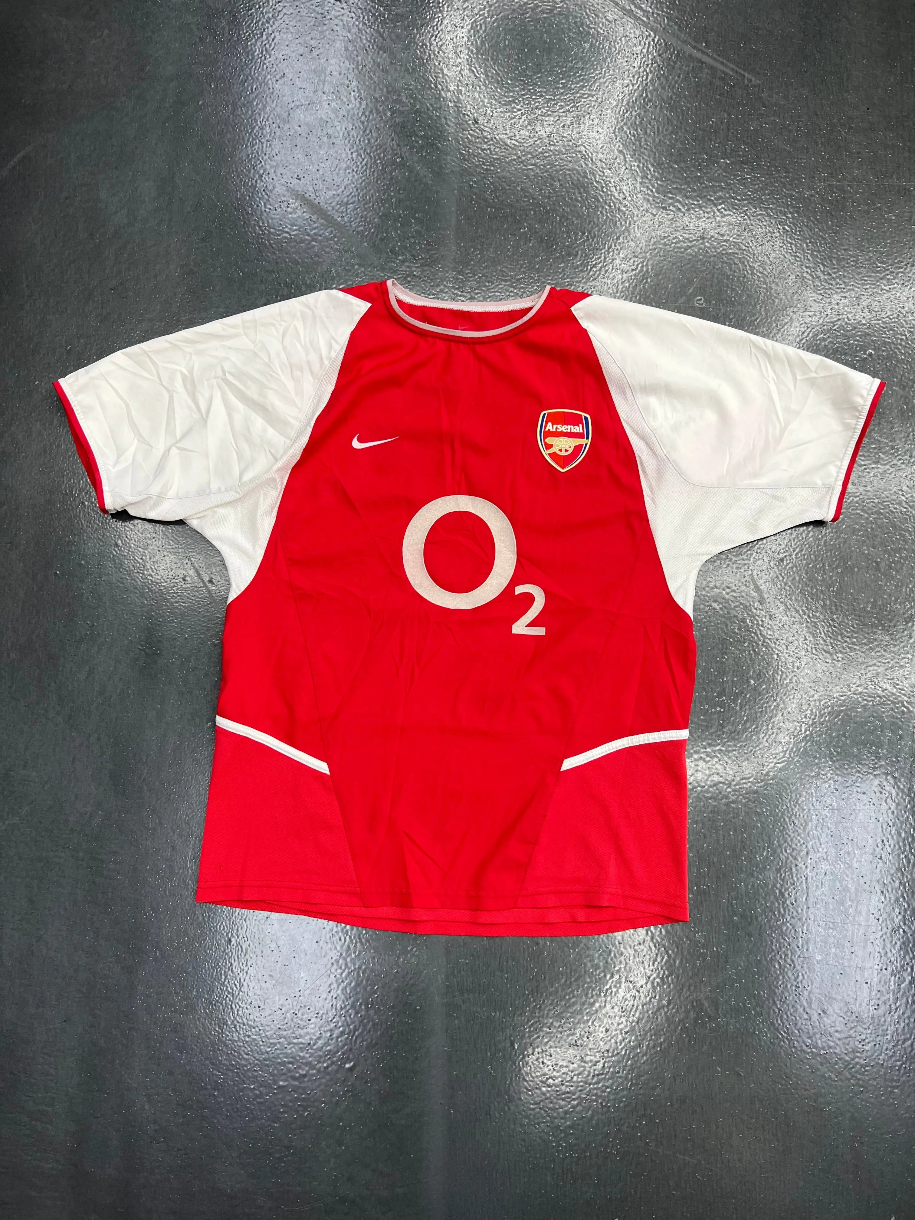 Nike 2002-2004 Arsenal Thierry Henry #14 Home Jersey — O₂ Sponsor (Invincibles Era) STA Apparel