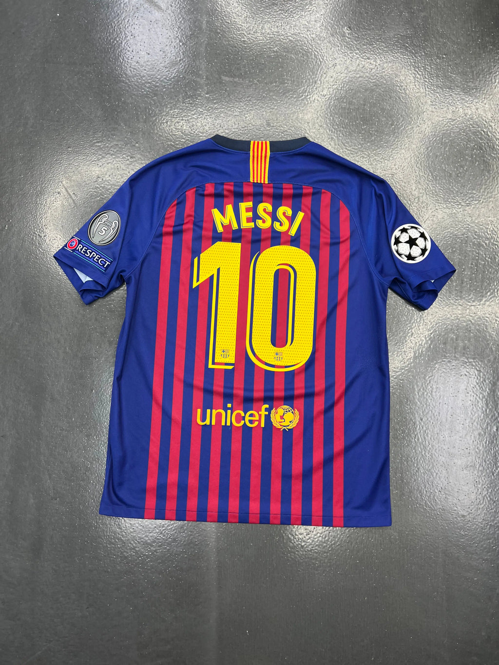 NIKE FC Barcelona 18/19 Home Champions League Jersey – Messi #10 STA Apparel