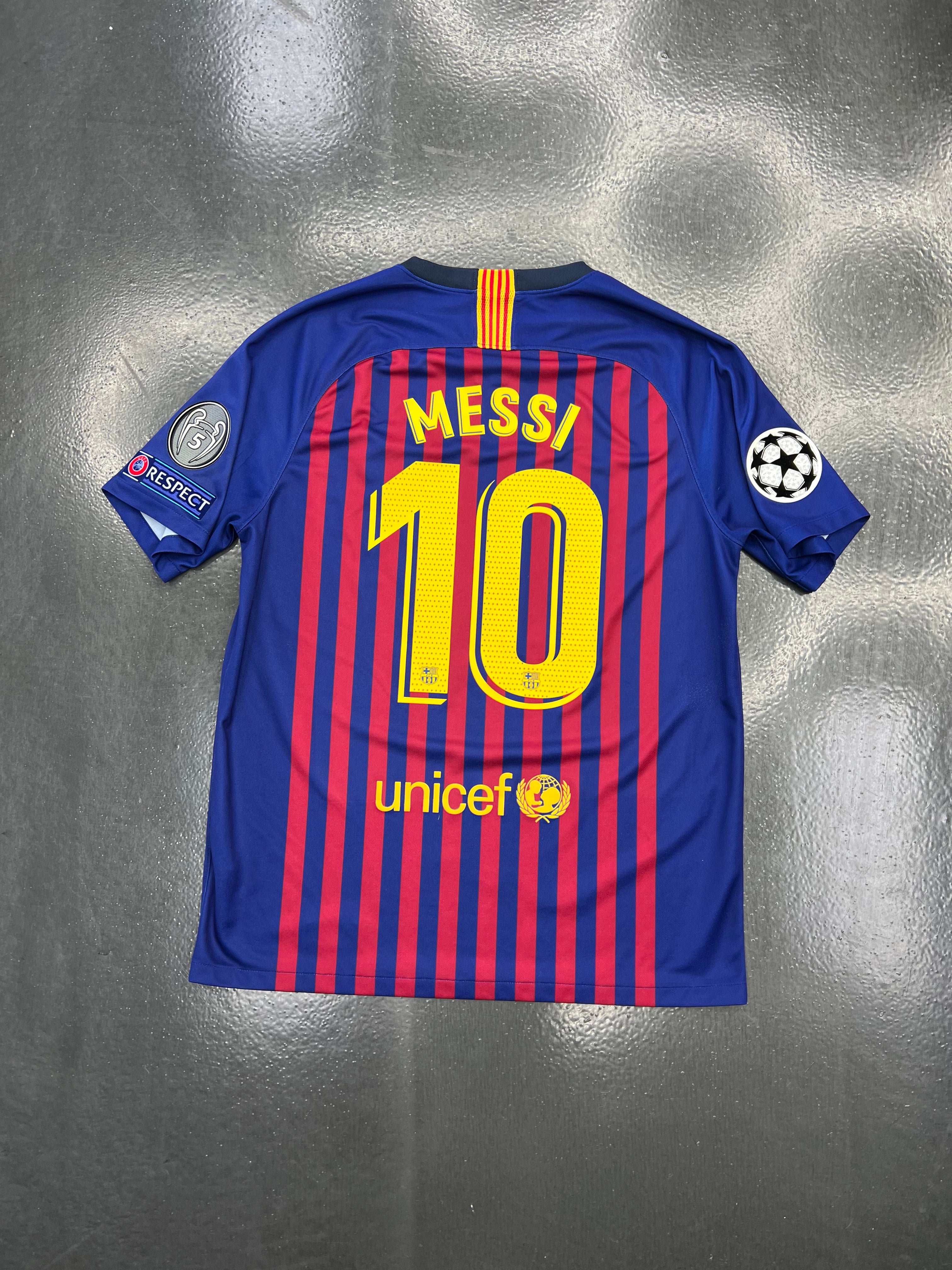 NIKE FC Barcelona 18/19 Home Champions League Jersey – Messi #10