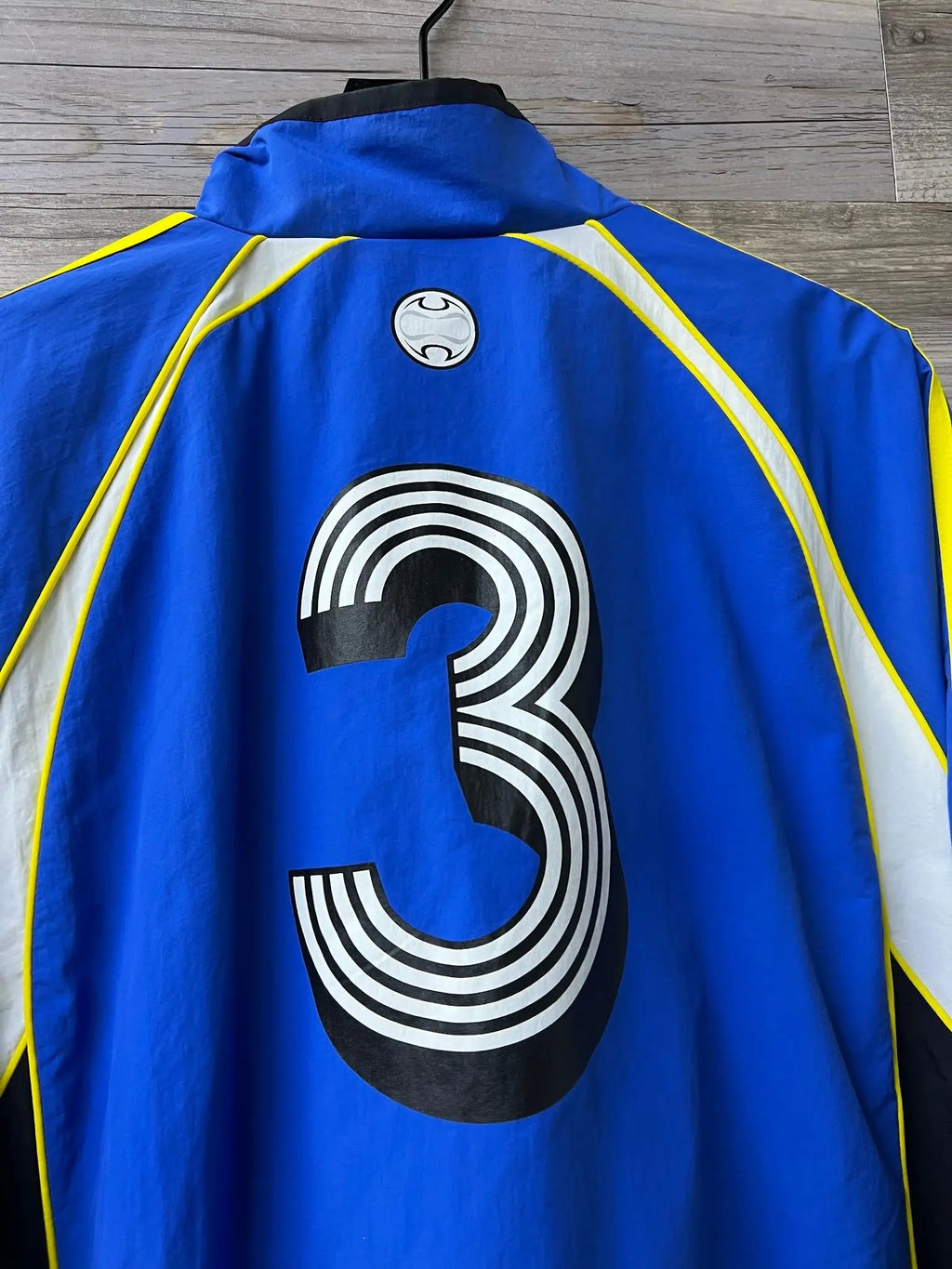 adidas Originals 2025 Teamgeist Moto Track Jacket – Blue/Yellow — detail