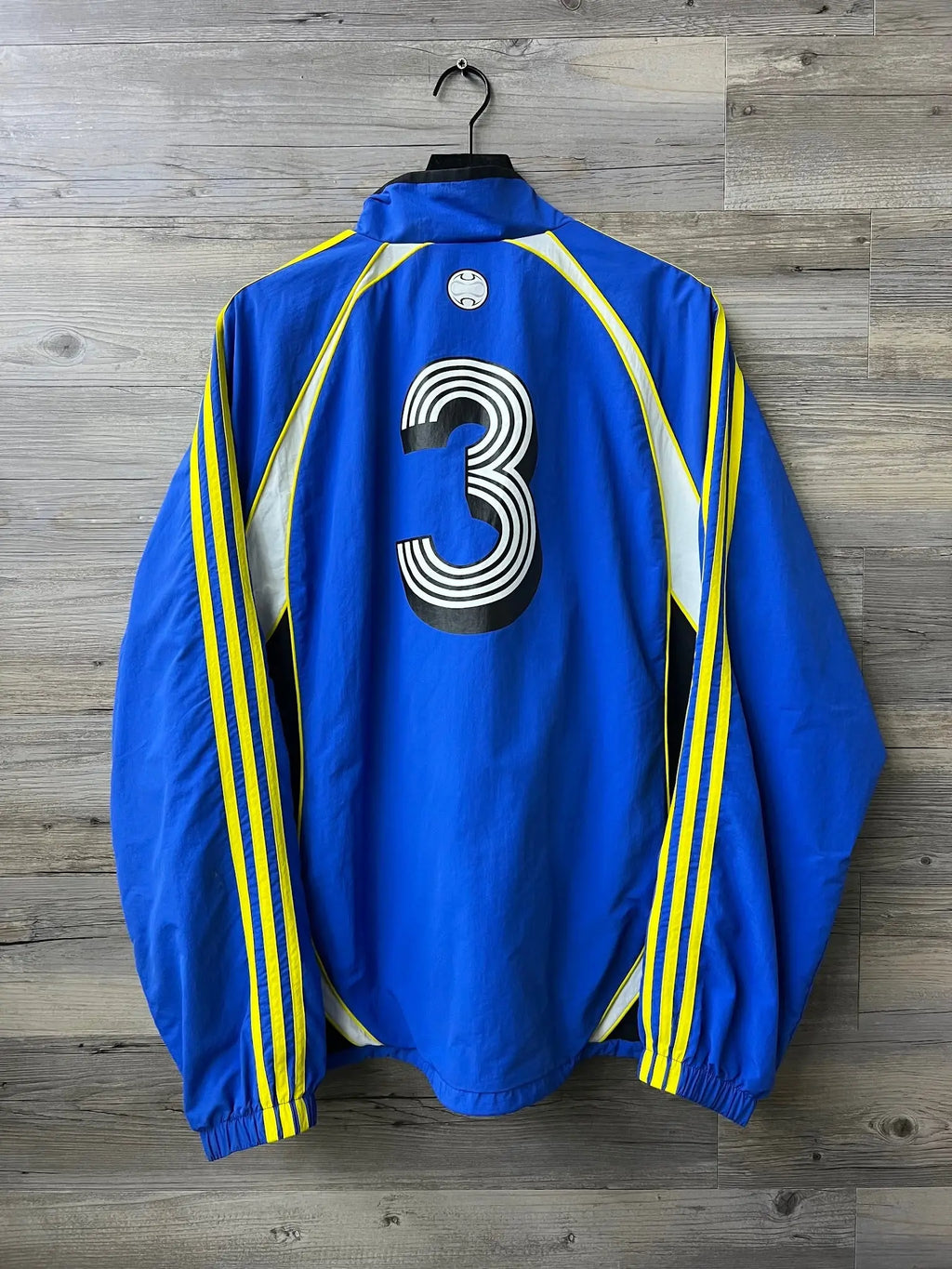 adidas Originals 2025 Teamgeist Moto Track Jacket – Blue/Yellow — back