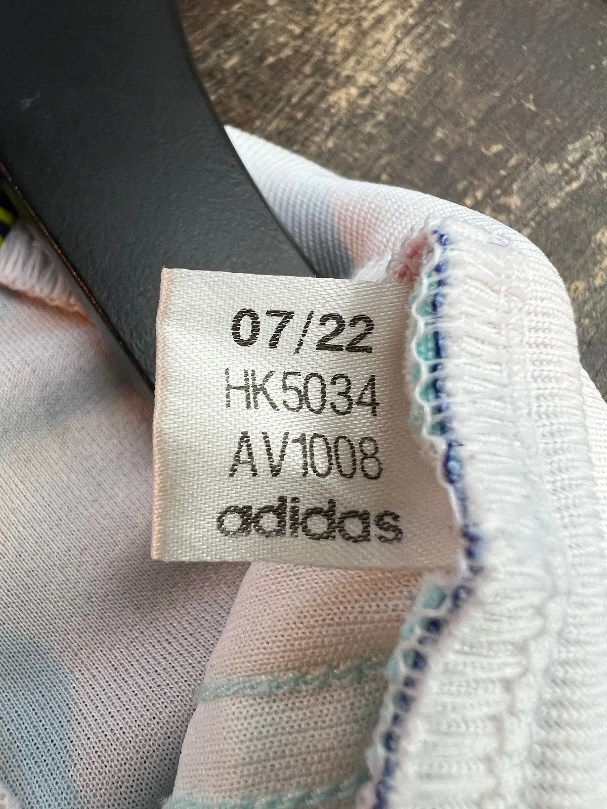adidas Belgium 2022 Away Jersey – De Bruyne #7 – White/Multicolor — product code label