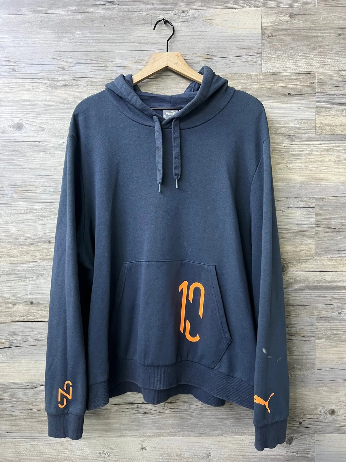 Puma Neymar Jr. Flare Hoodie – Navy/Orange/Pink — front