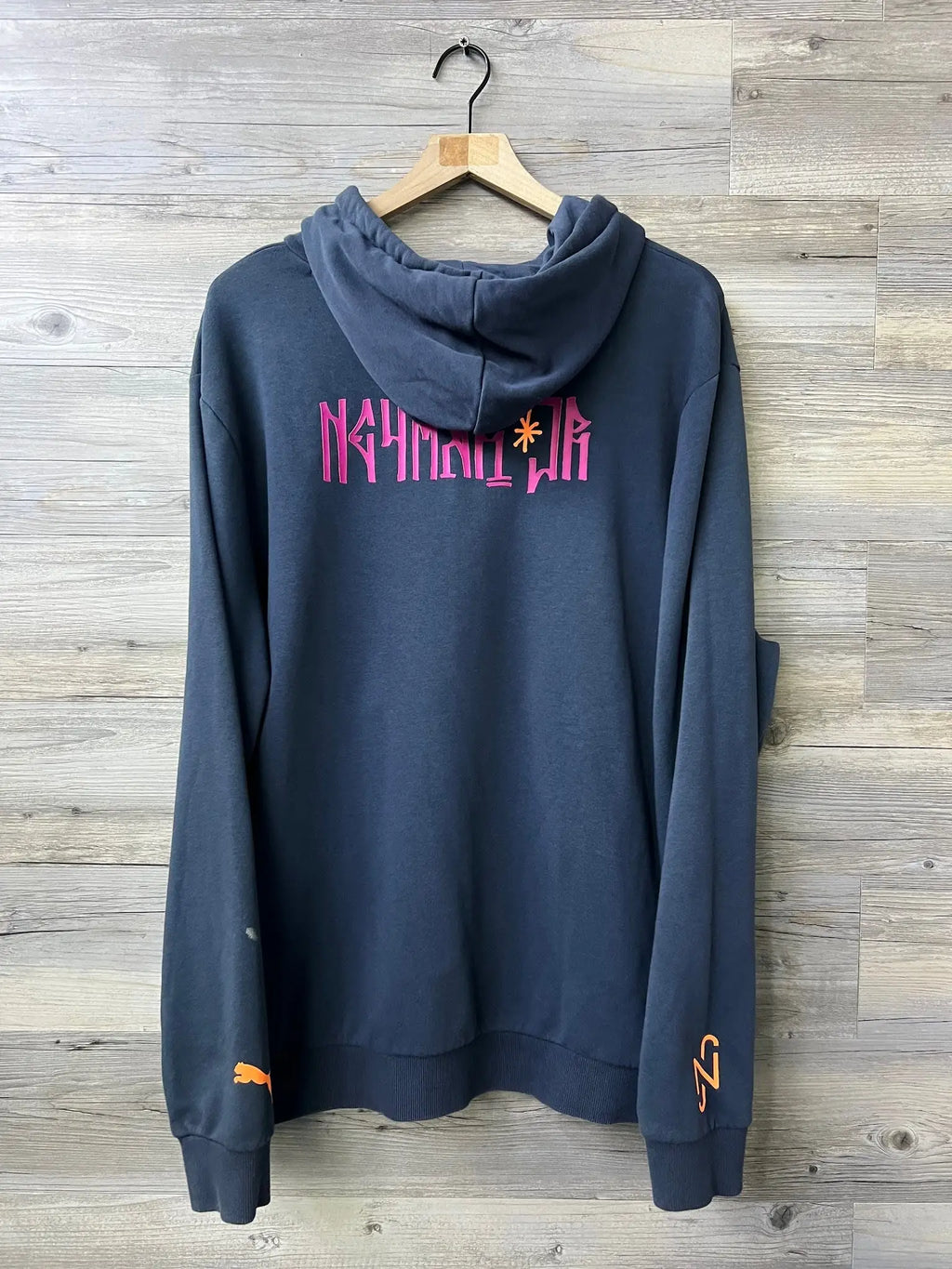 Puma Neymar Jr. Flare Hoodie – Navy/Orange/Pink — back