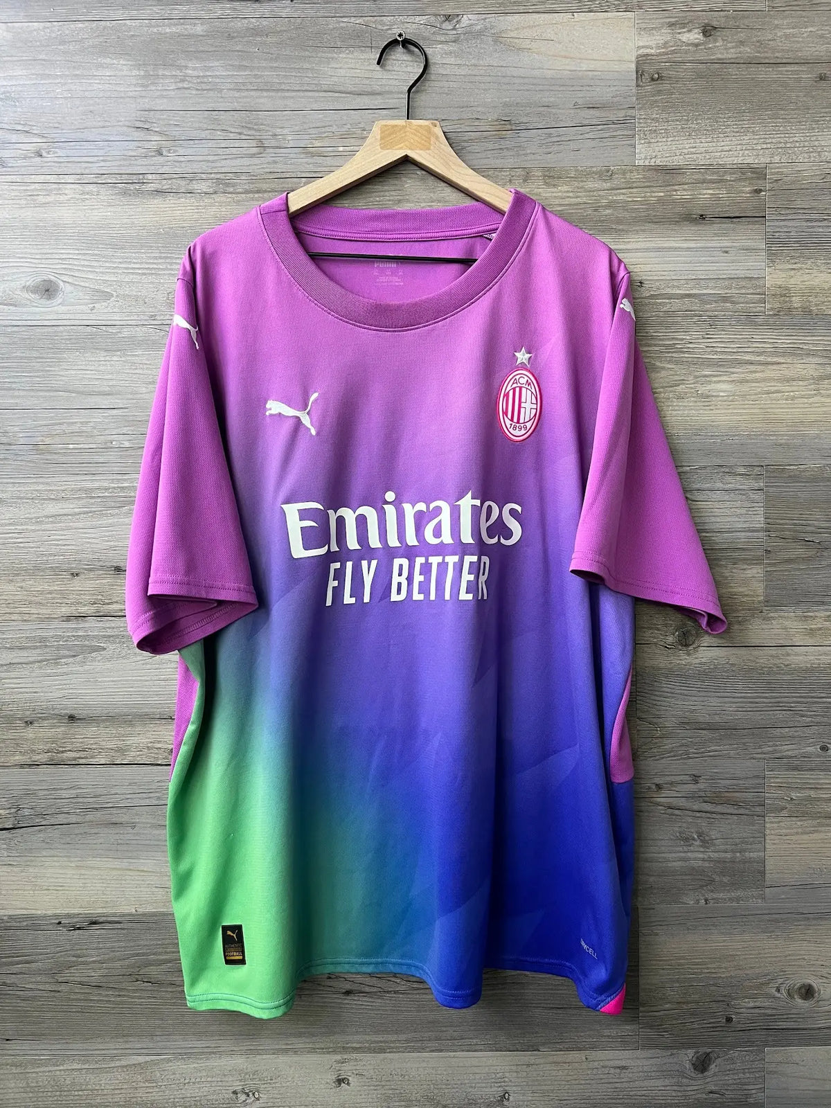 Puma AC Milan 2023/24 Third Jersey – #10 – Purple/Multicolor — front